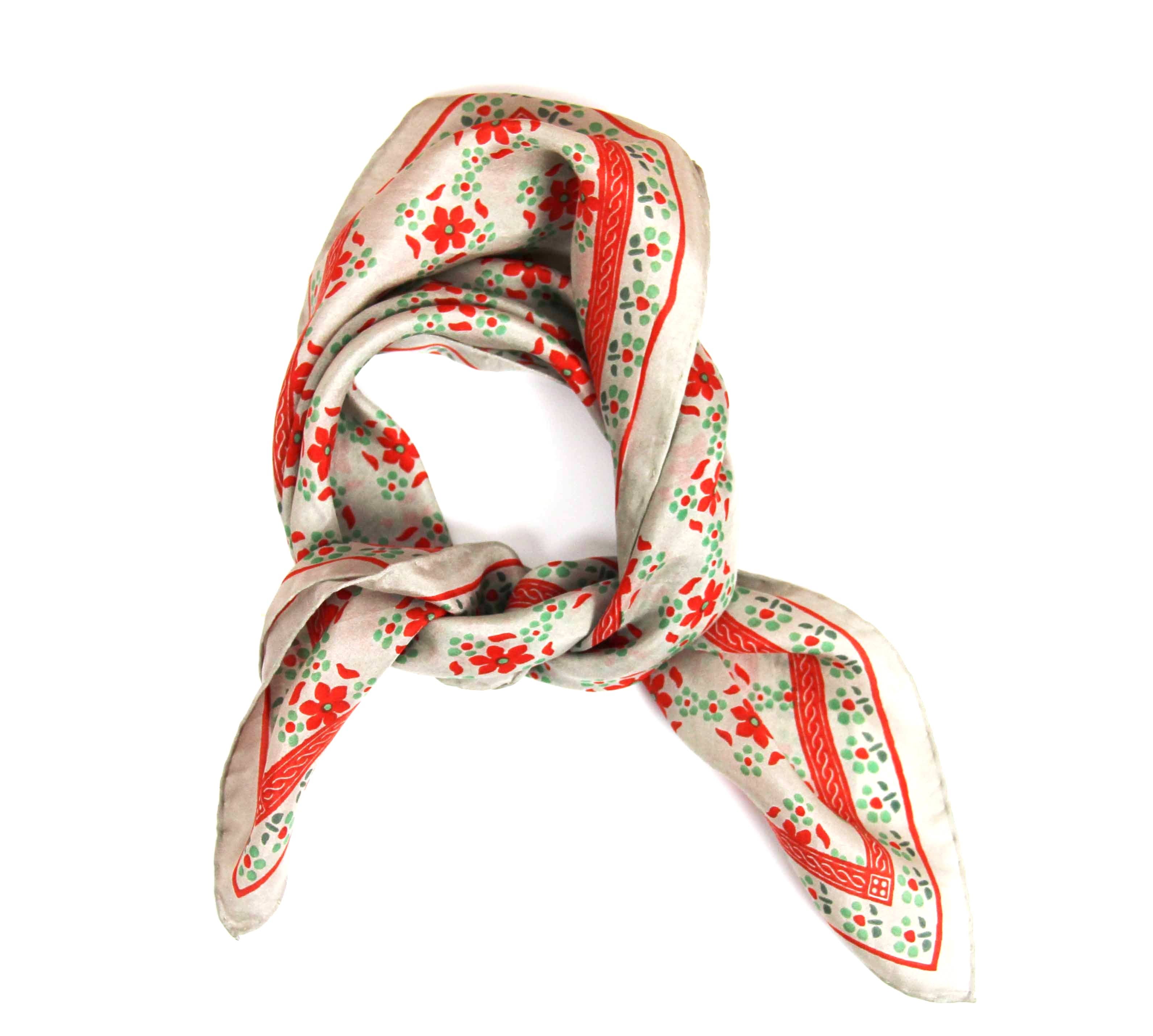 Natasha Silk Scarf | Coral