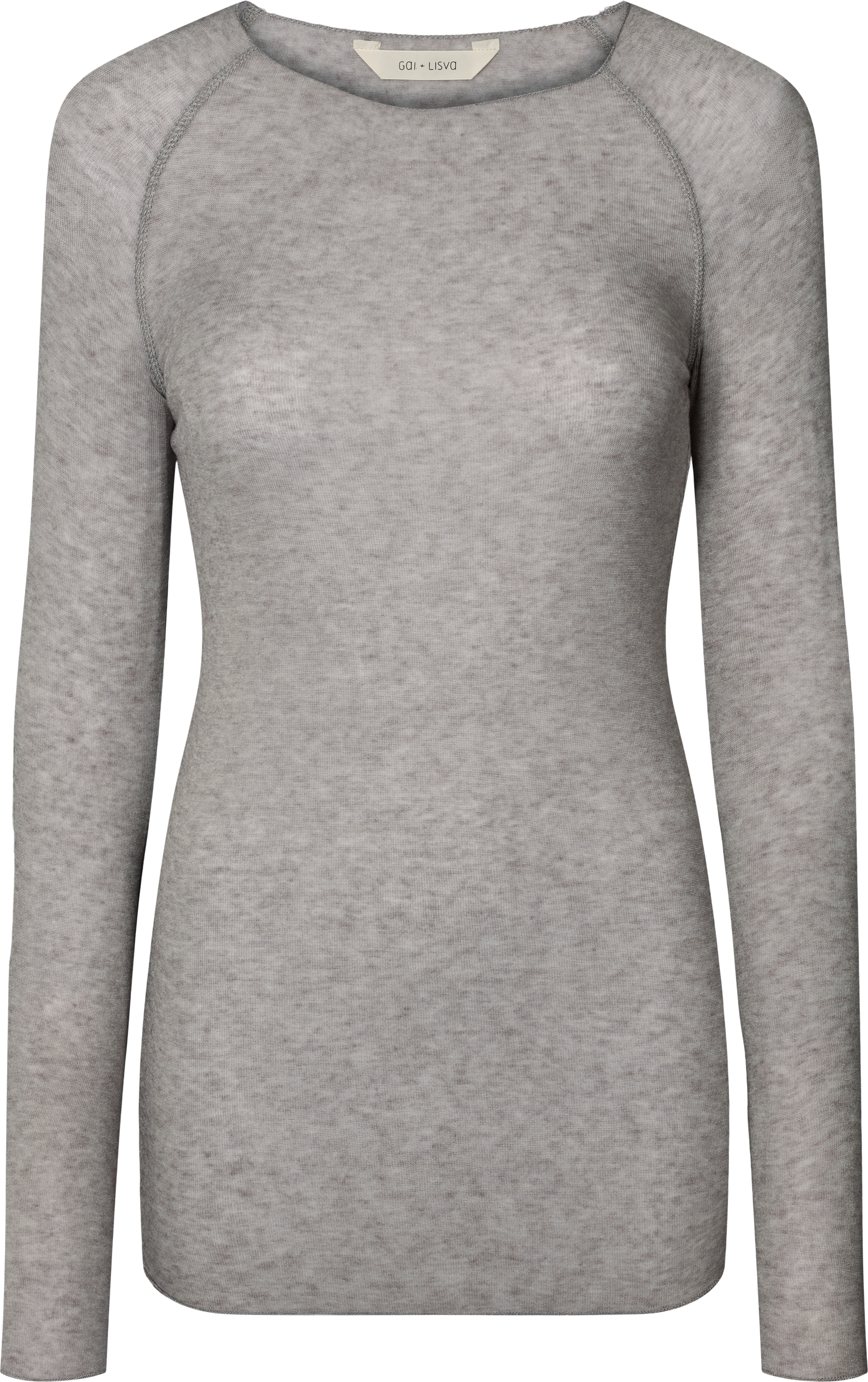 Amalie Wool Top - Light Grey Melange