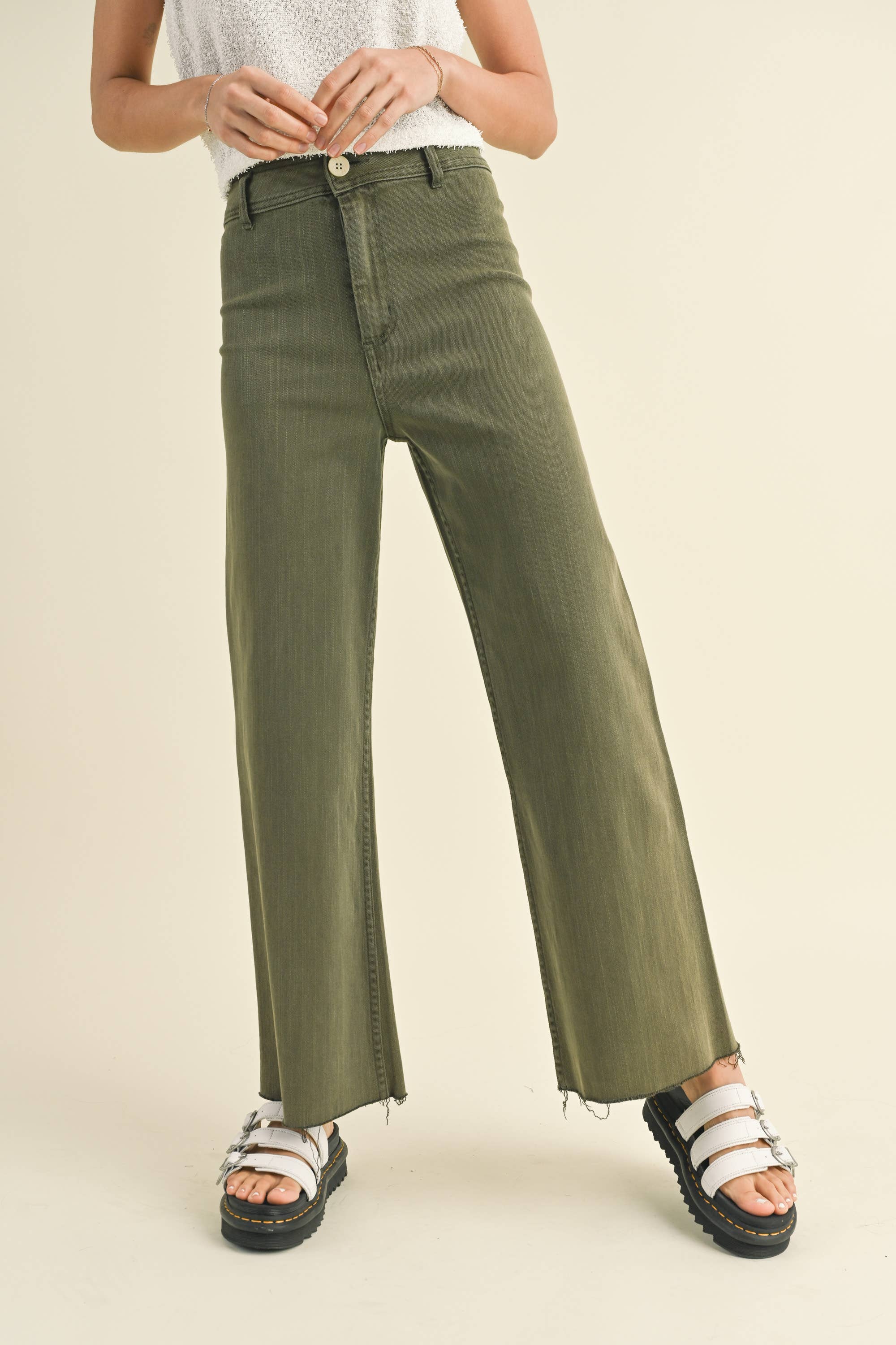 Straight Wide Leg Pants