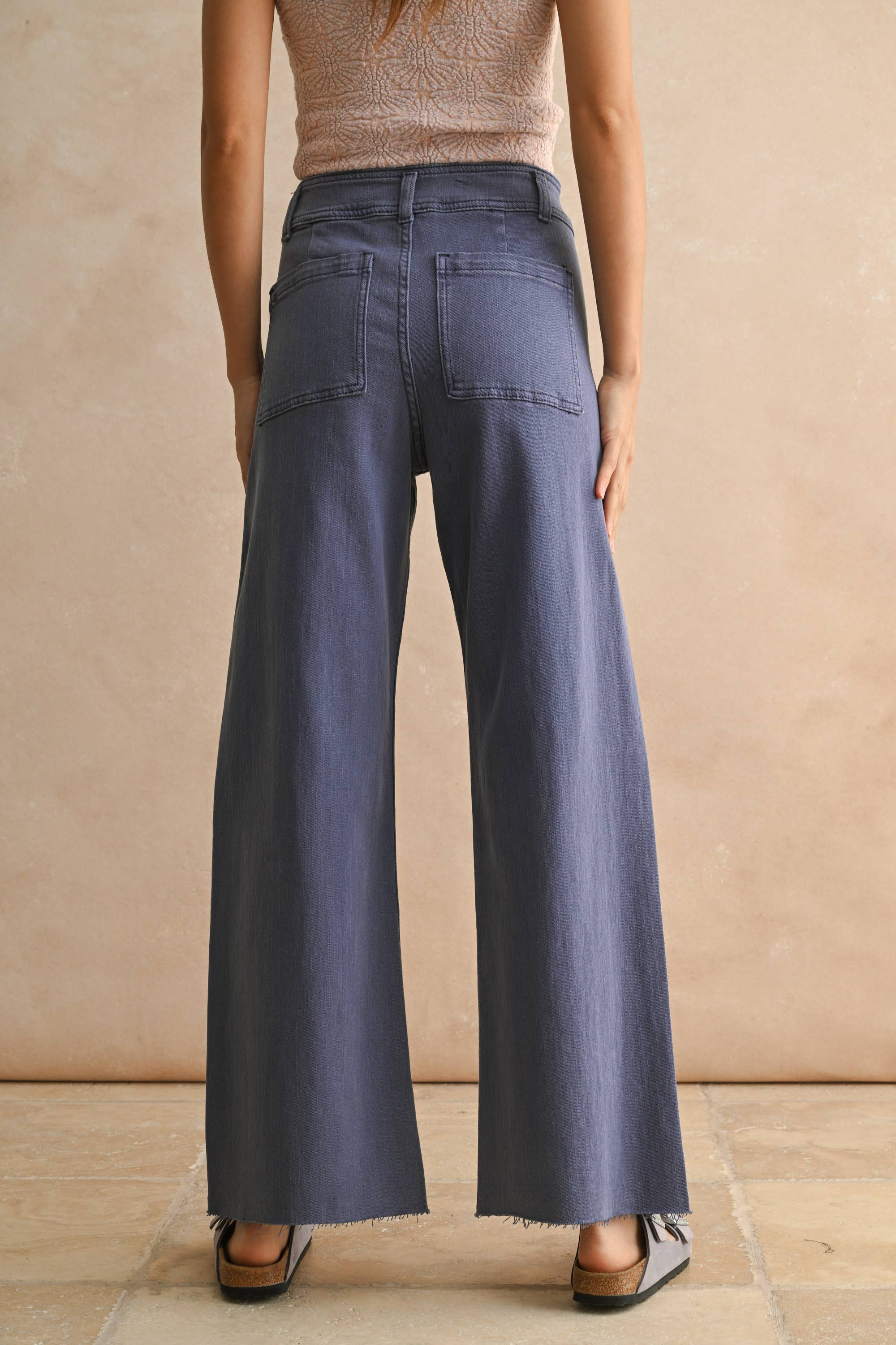 Straight Wide Leg Pants