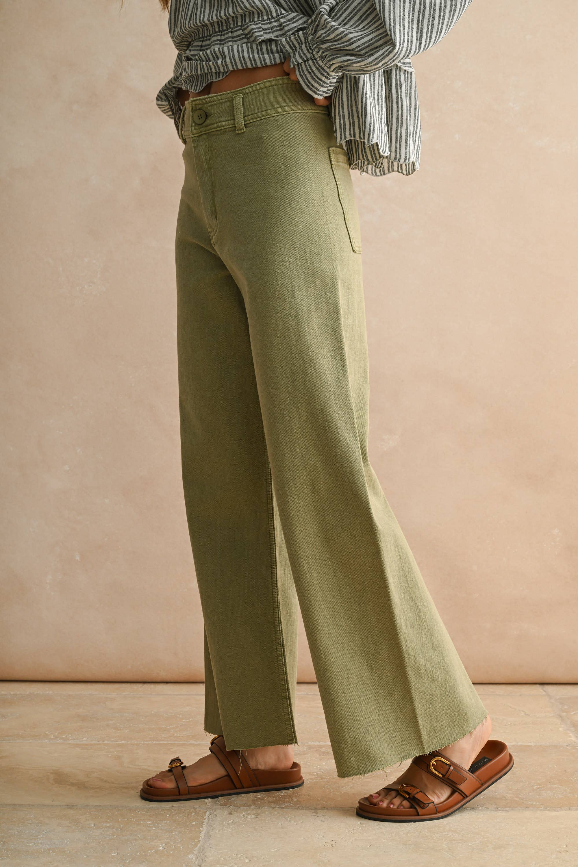 Straight Wide Leg Pants