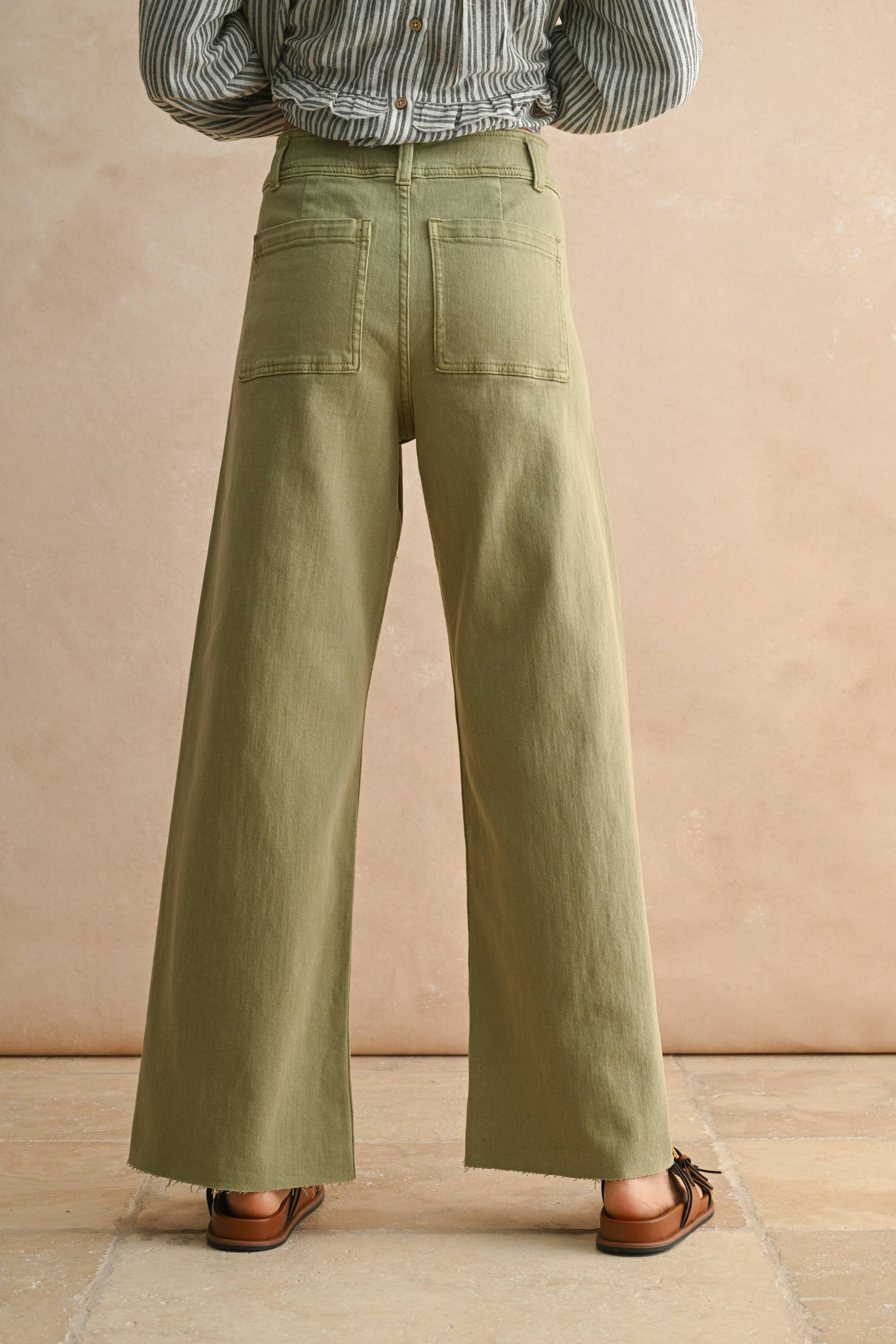 Straight Wide Leg Pants