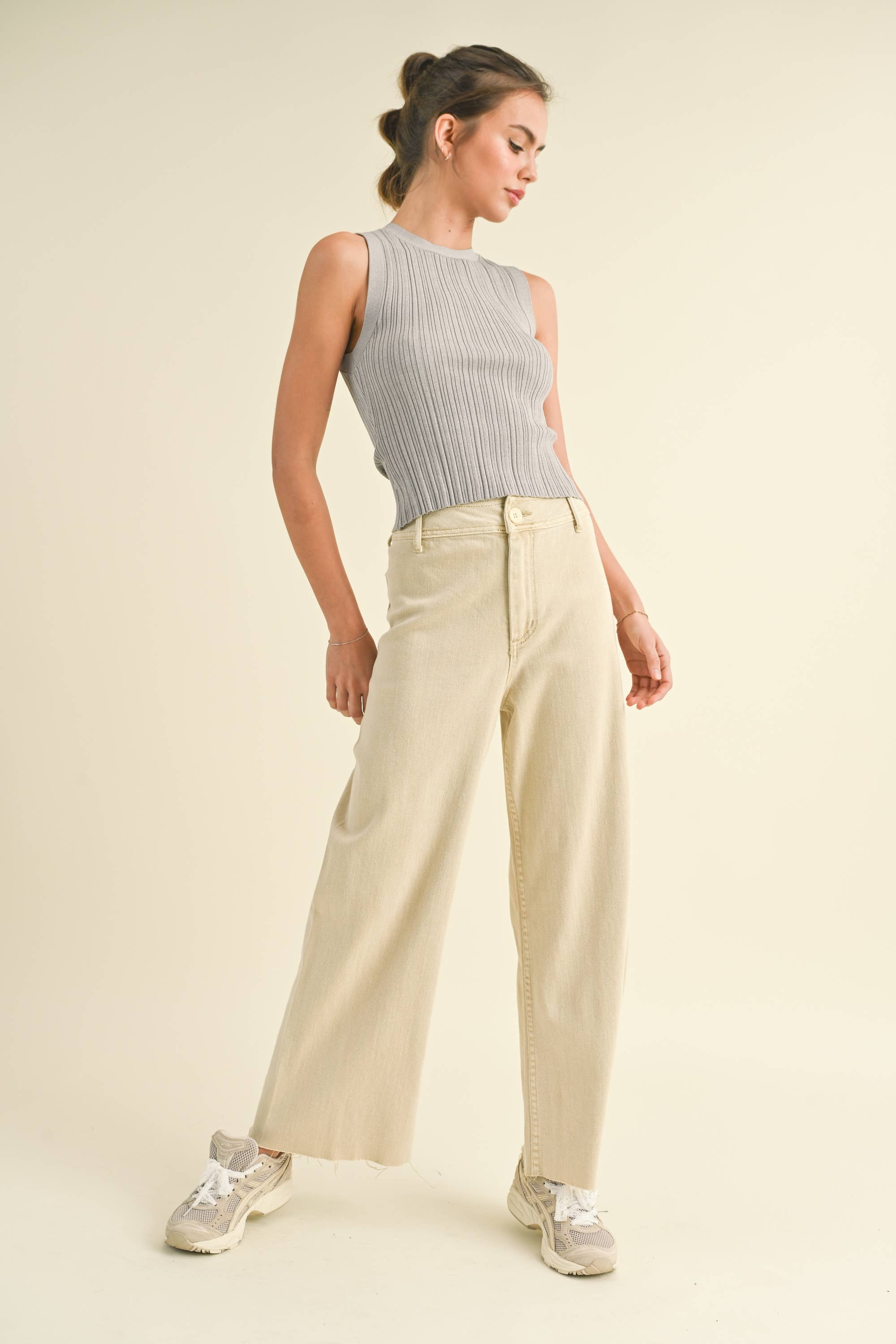 Straight Wide Leg Pants