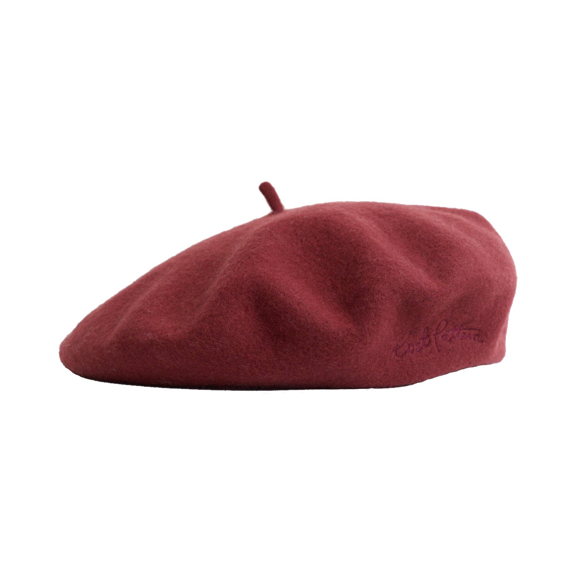 Wool Beret : Bordeaux Red