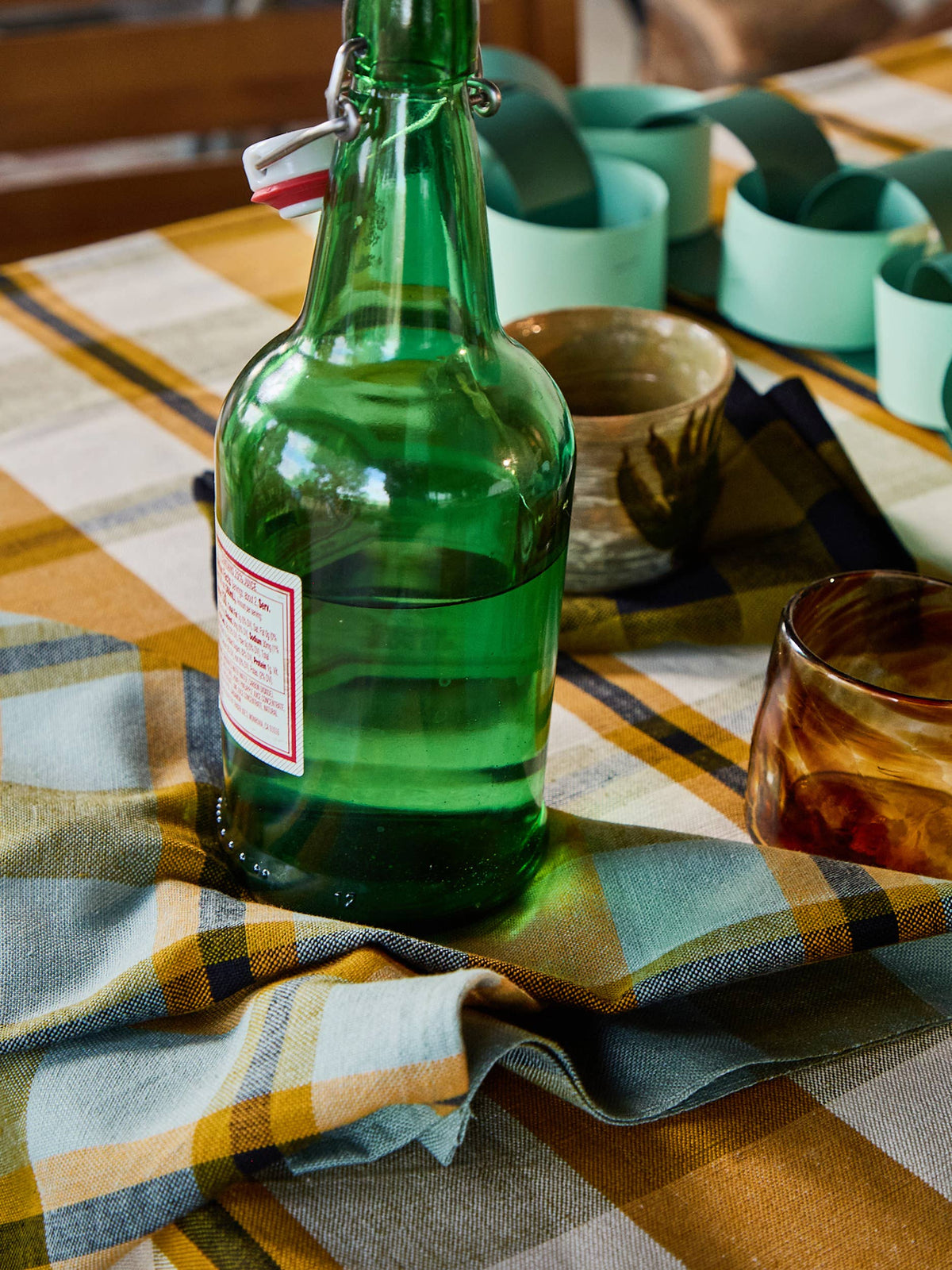 Charleston Plaid Napkin by All Roads: Set of 2