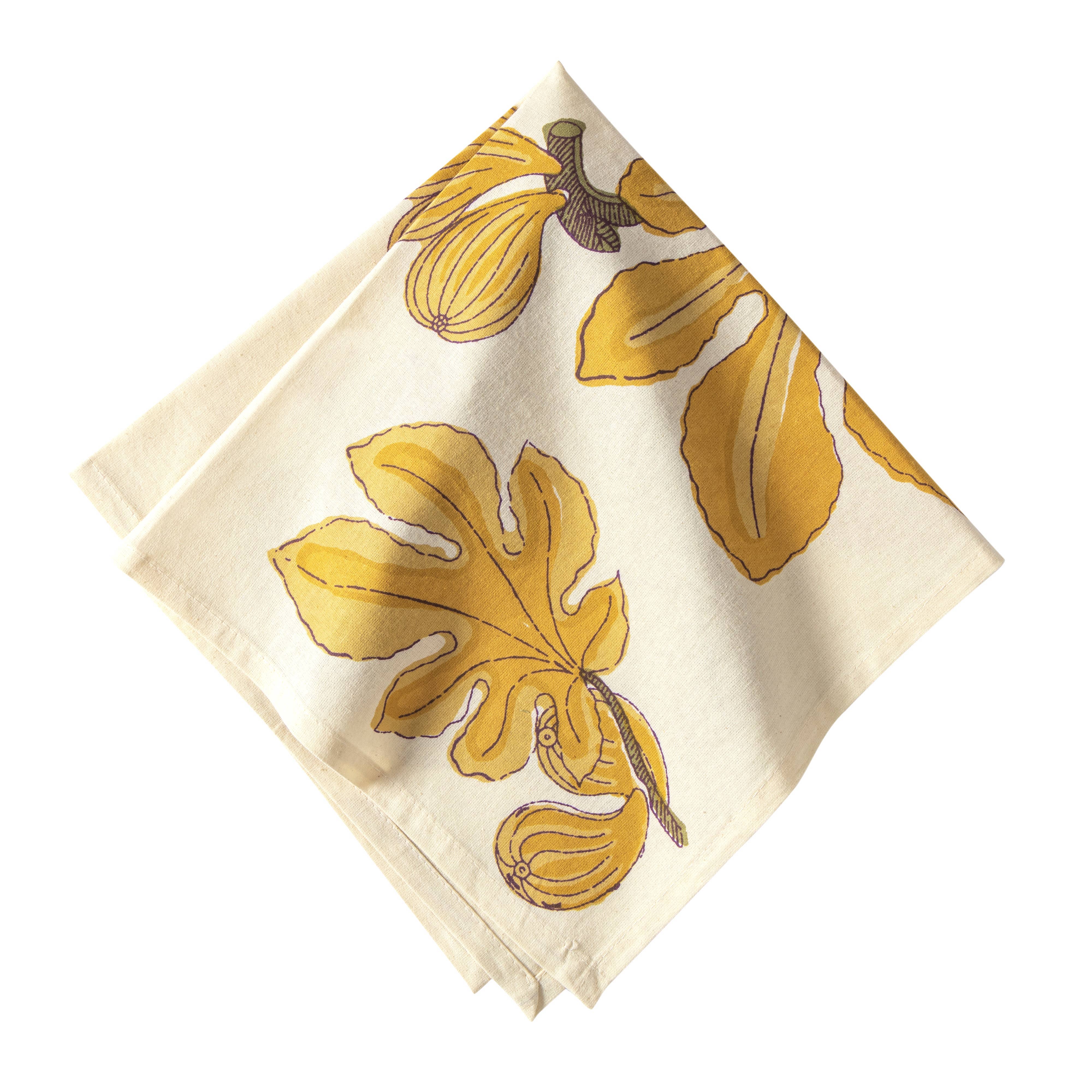 Fig Citrine Linen Napkins |Set of 4