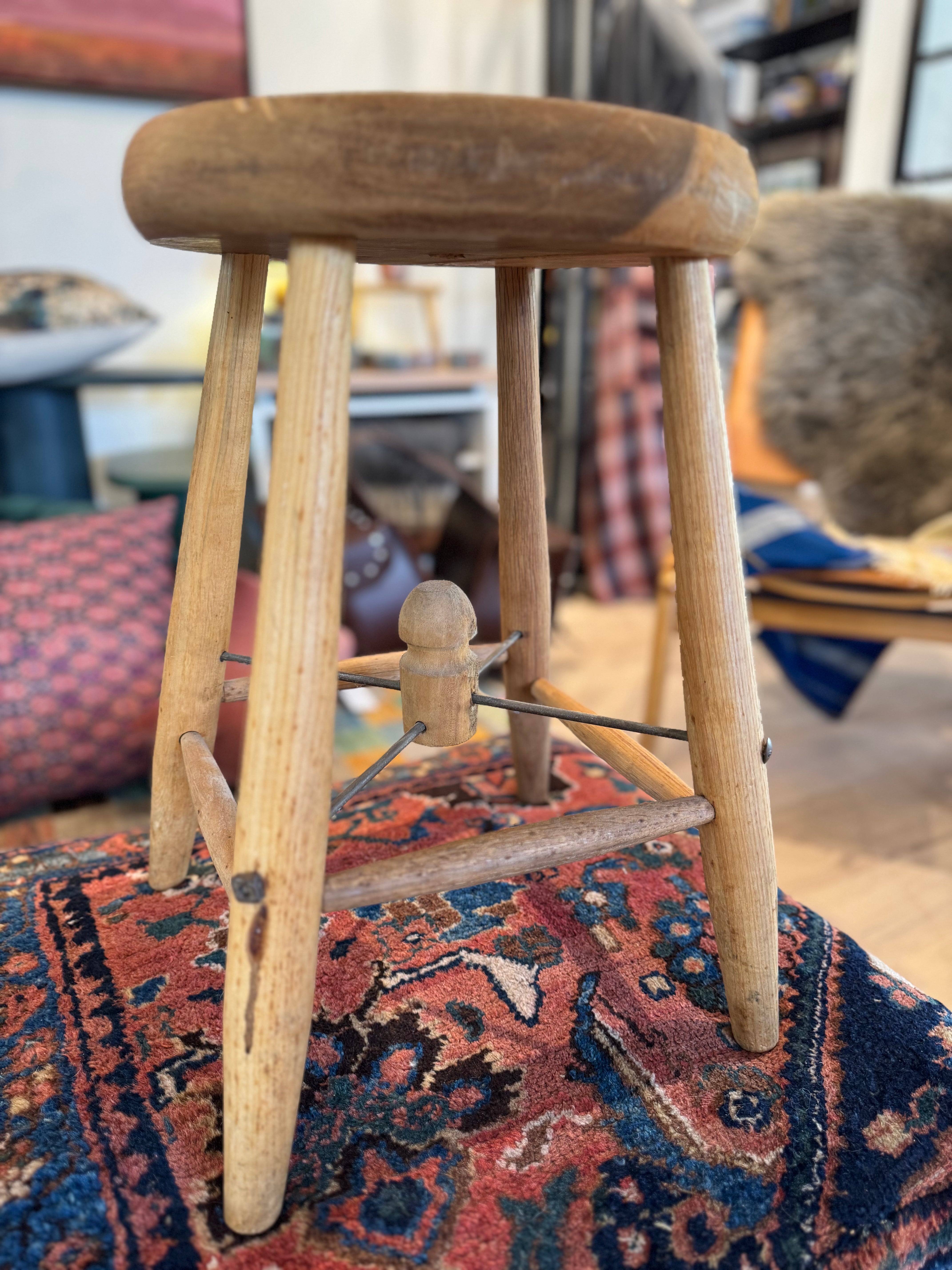 MCM Munising Stool w/electrician hat rack