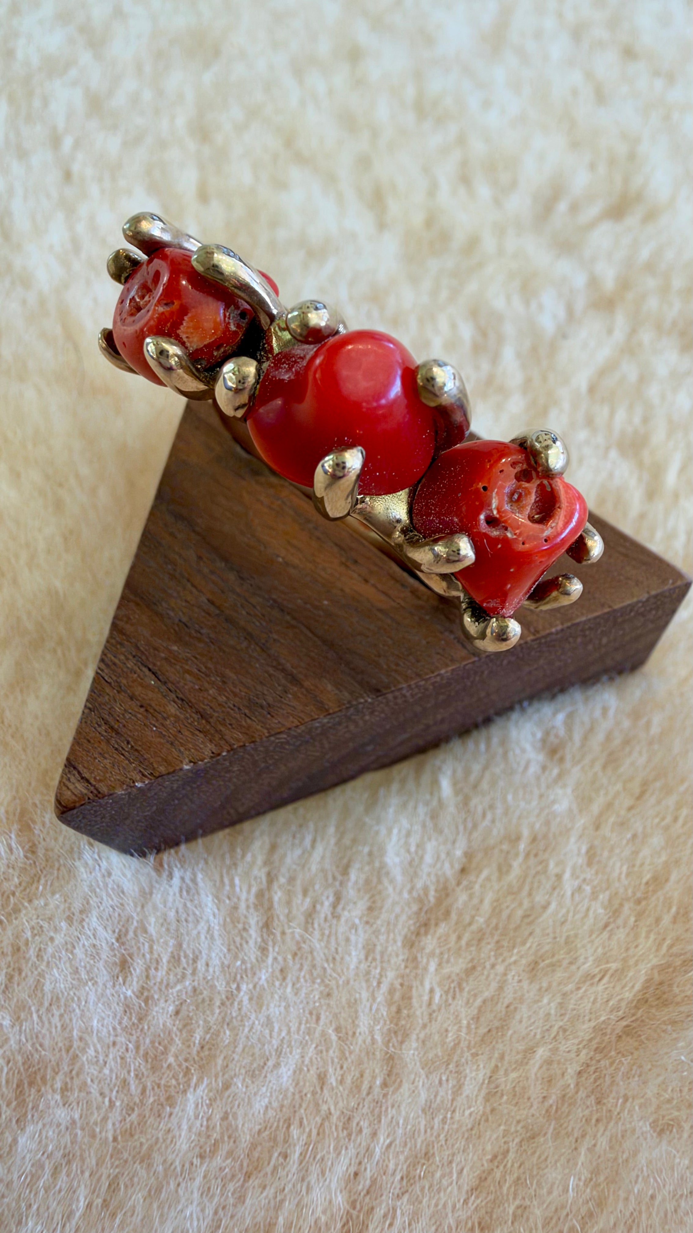 Coral Bronze Ring by Carina Schott
