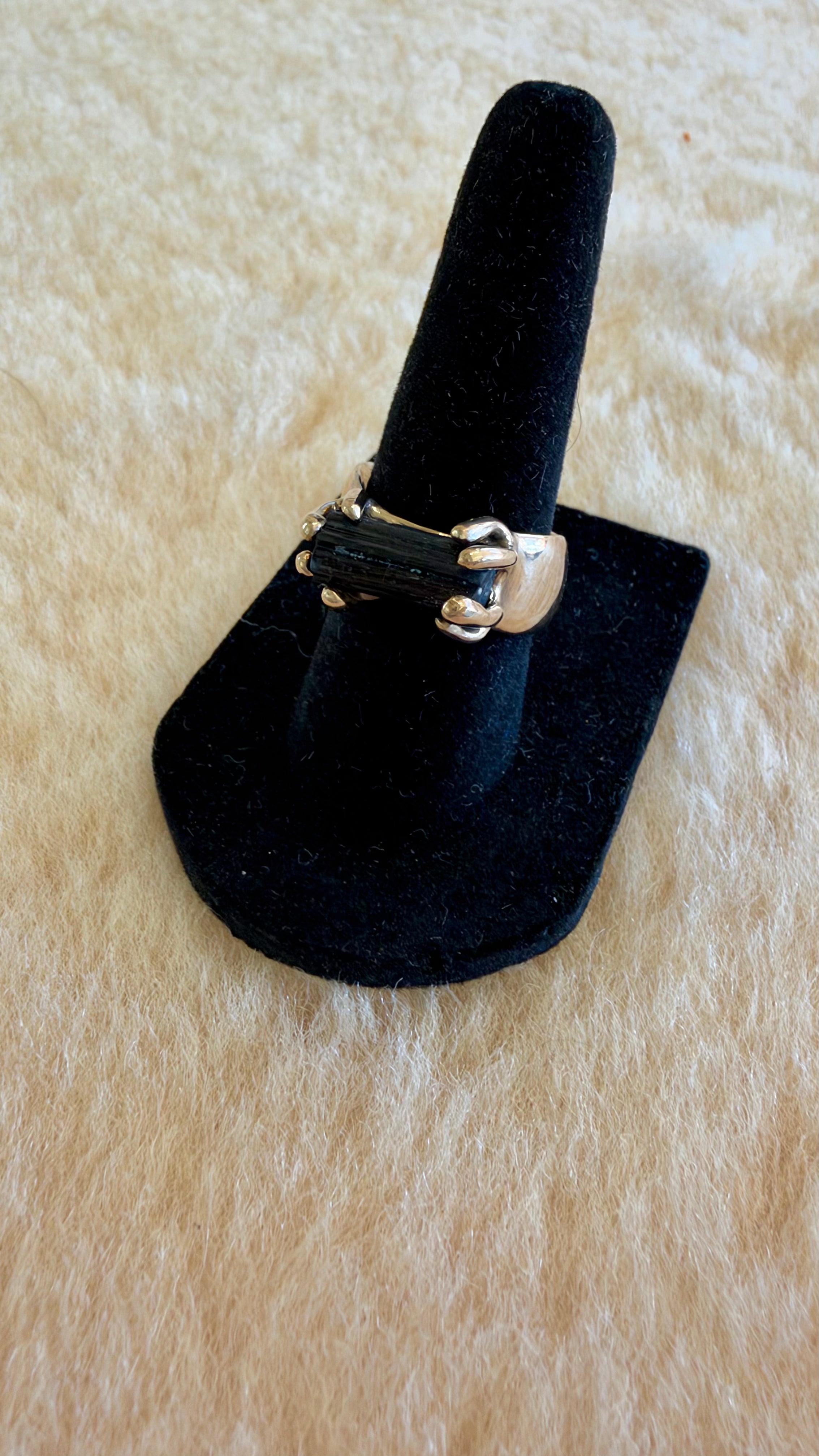 Blue Tourmaline Bronze Ring by Carina Schott