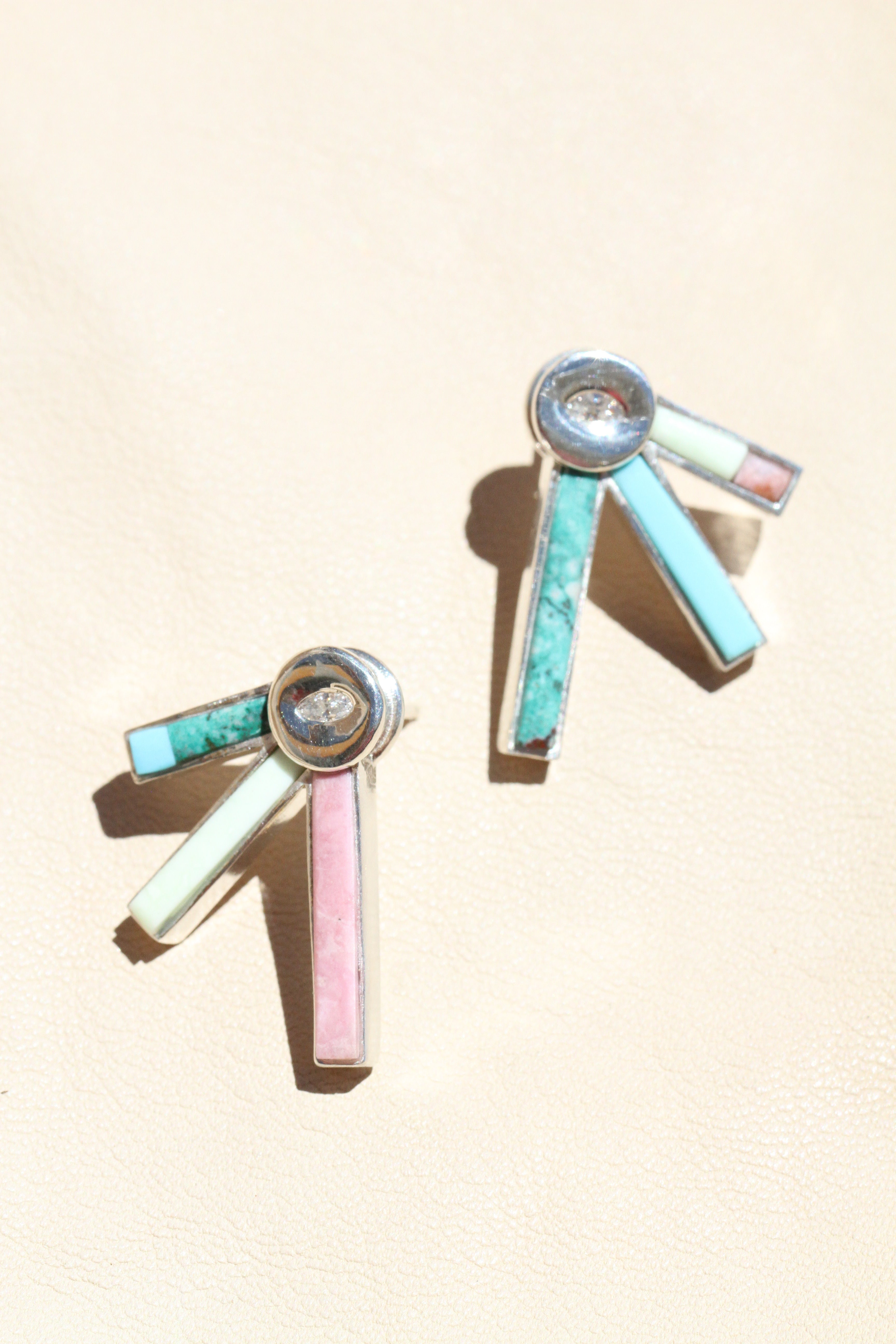 Line of Sun Turquoise Earrings by Avery Lee Design