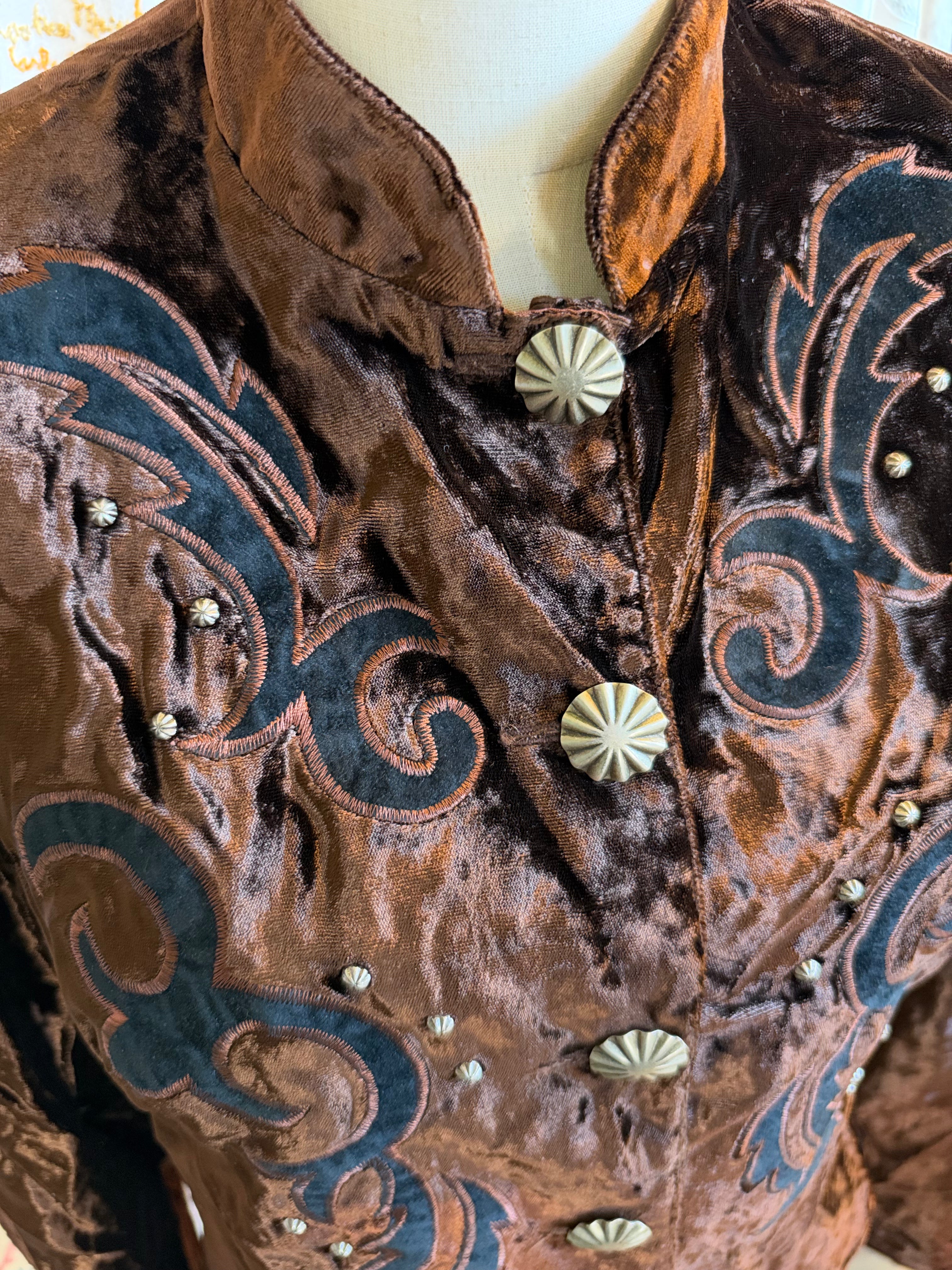 Western Brown Velvet Jacket