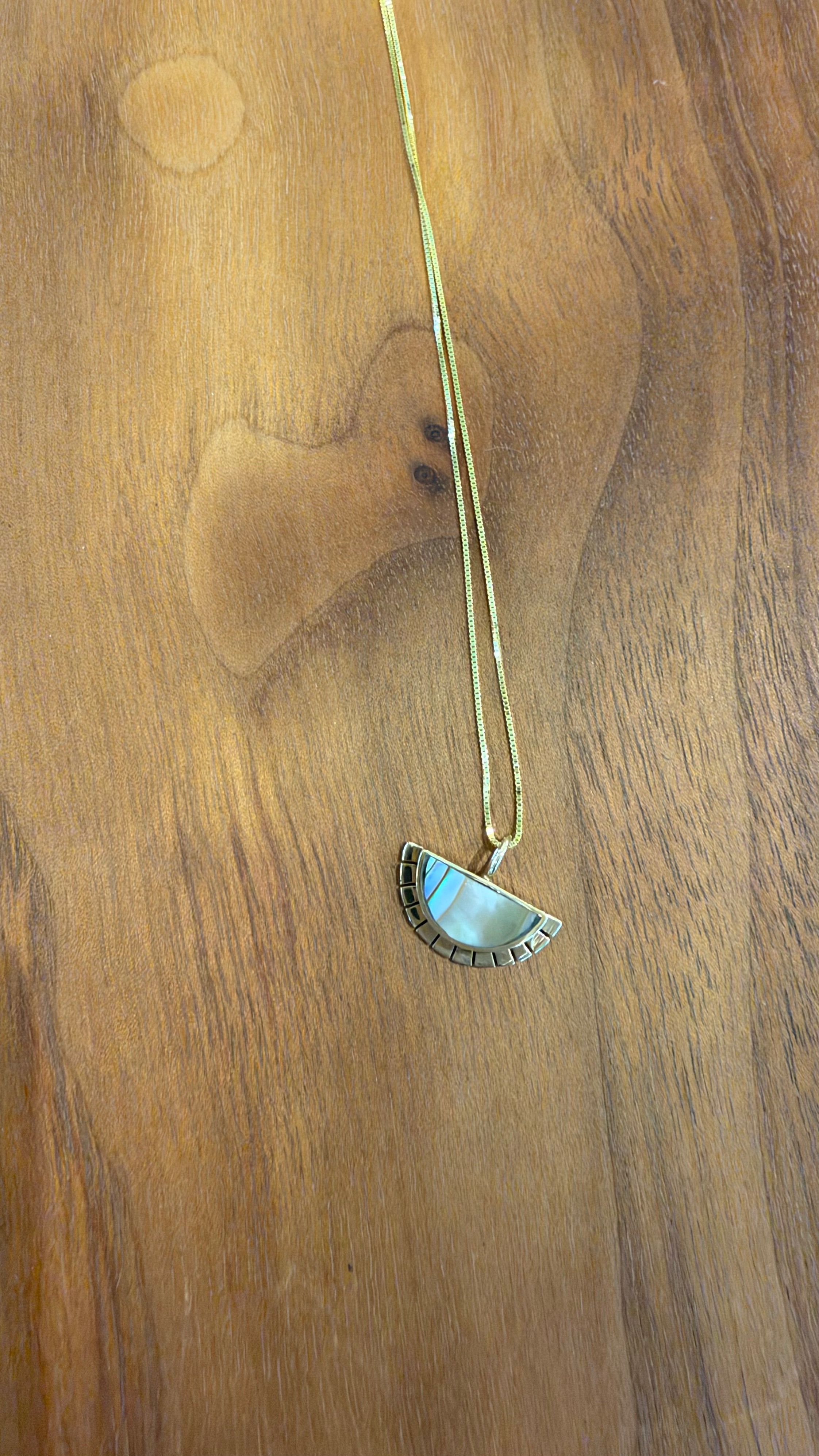 SELENE NECKLACE IN ABALONE by Young In The Mountains