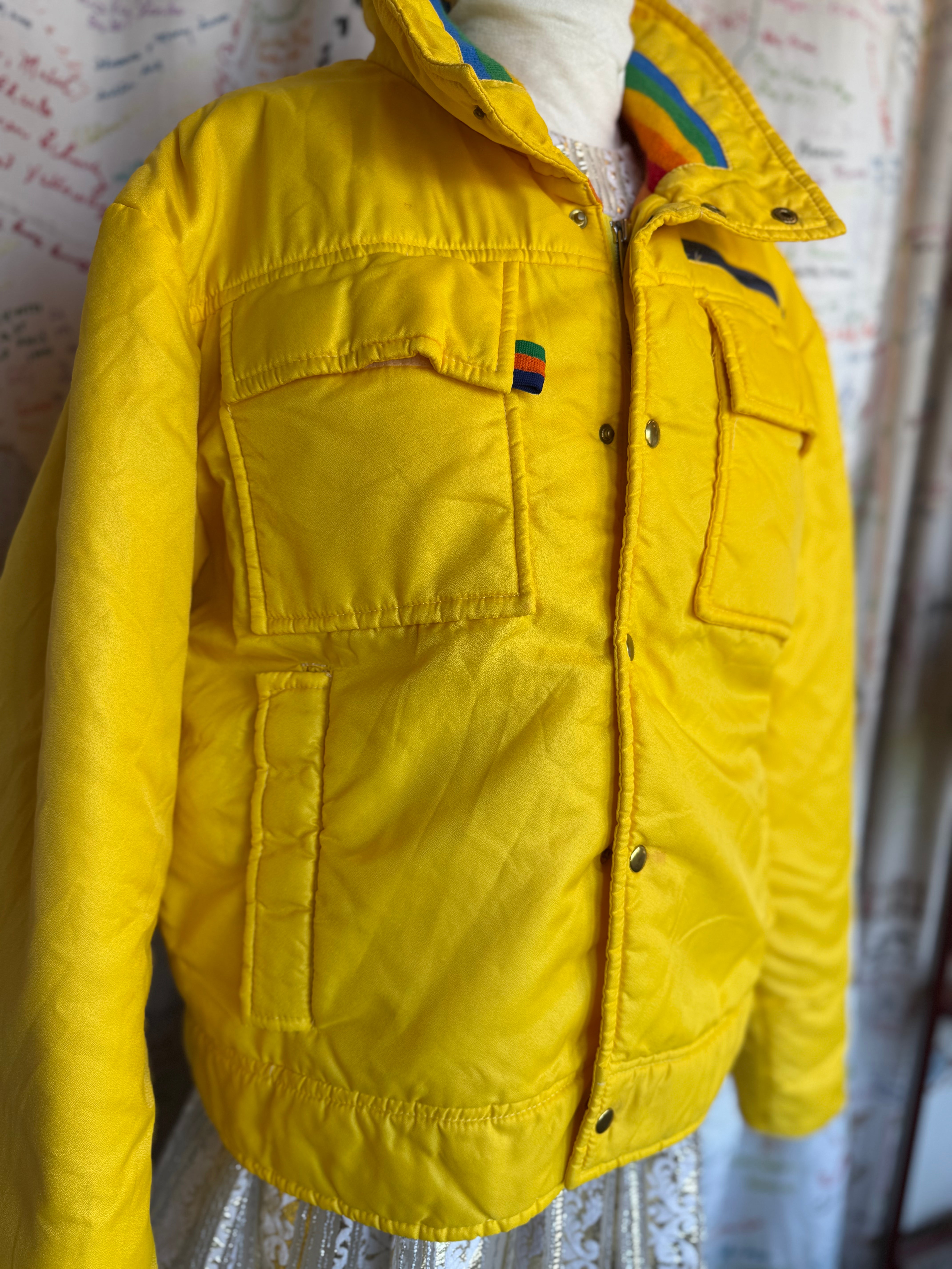 80's Vintage Yellow Ski Jacket