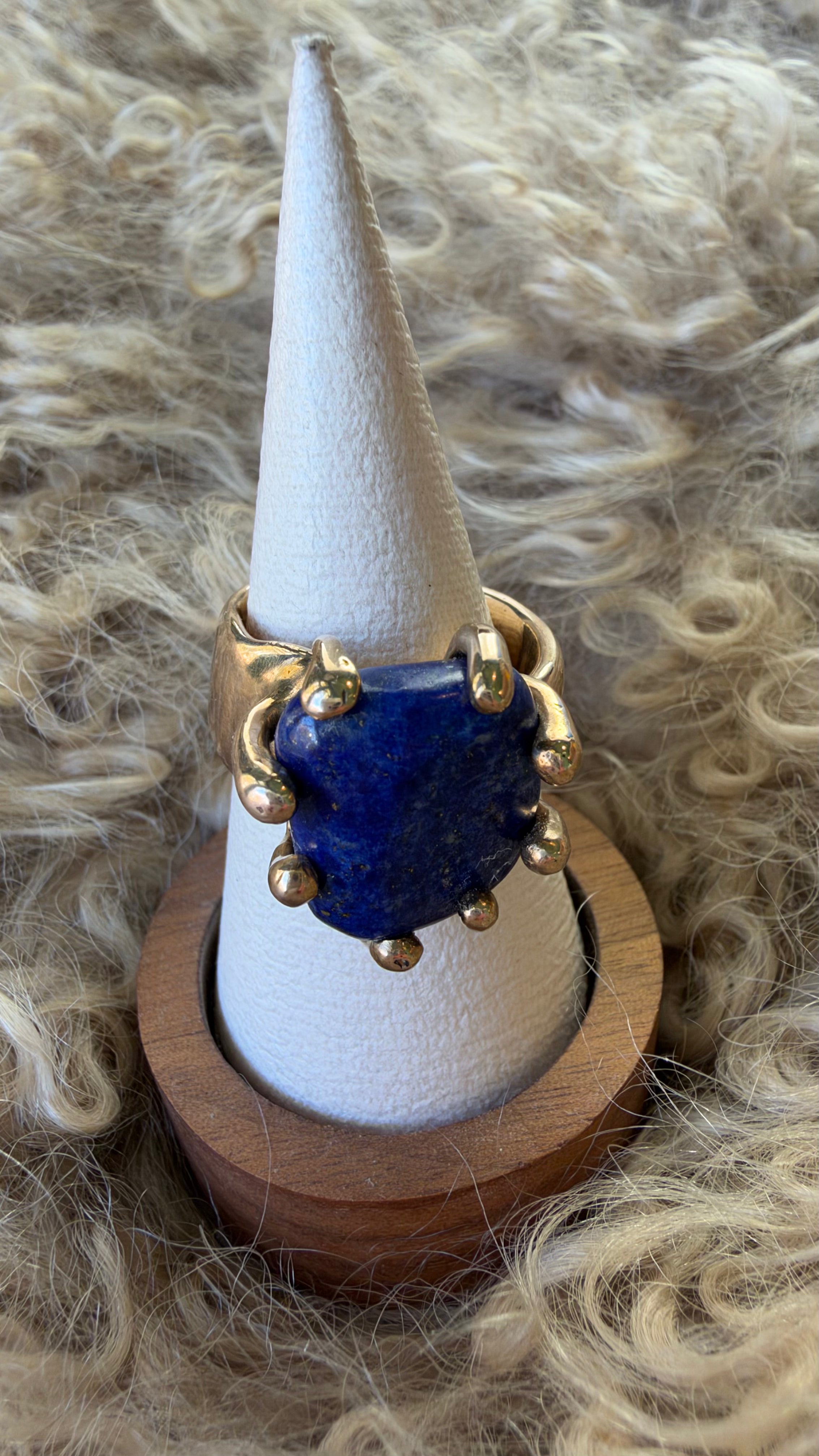 Lapis Lazuli Bronze Ring by Carina Schott