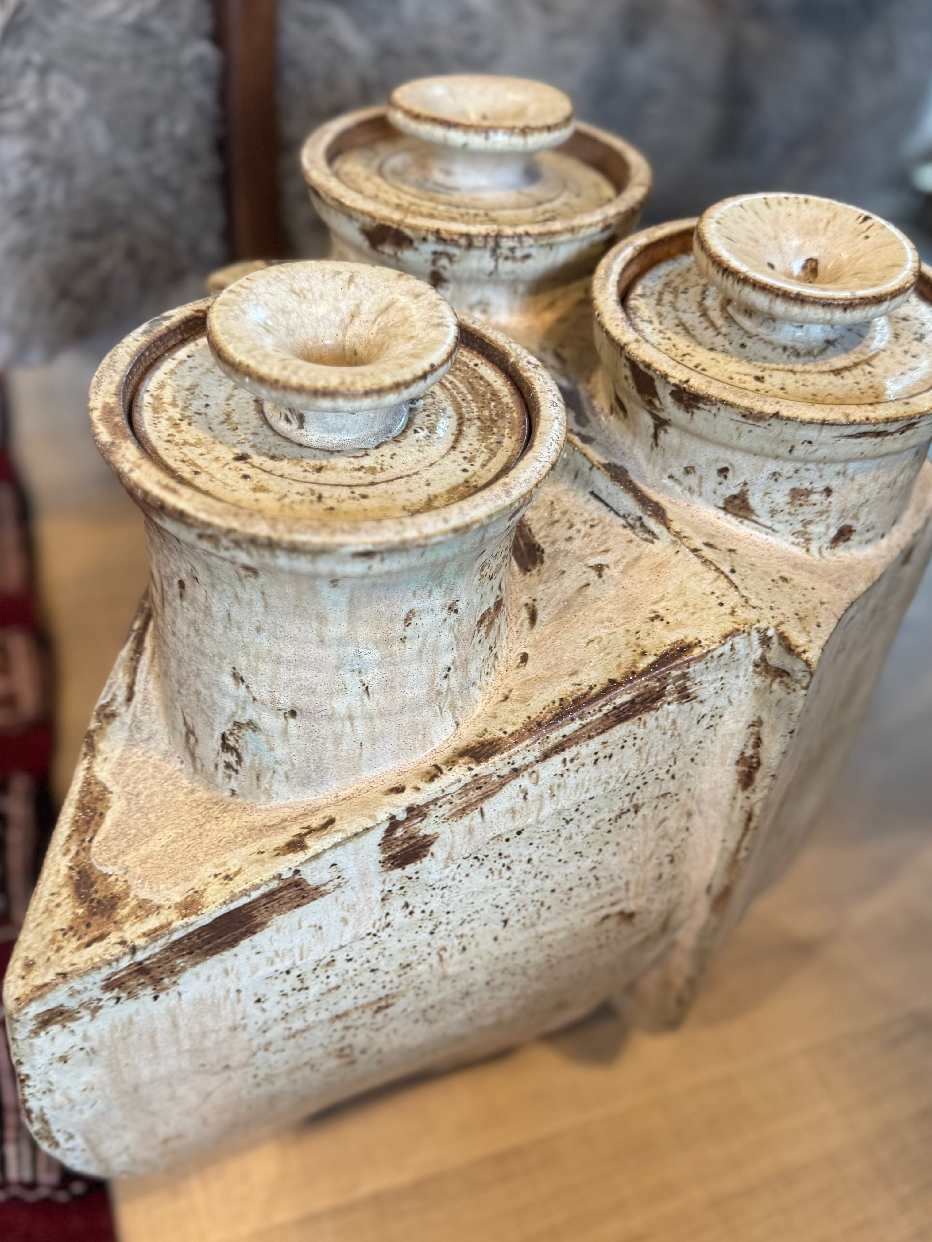 esc. MCM Geometric Slab Pottery Sculpture