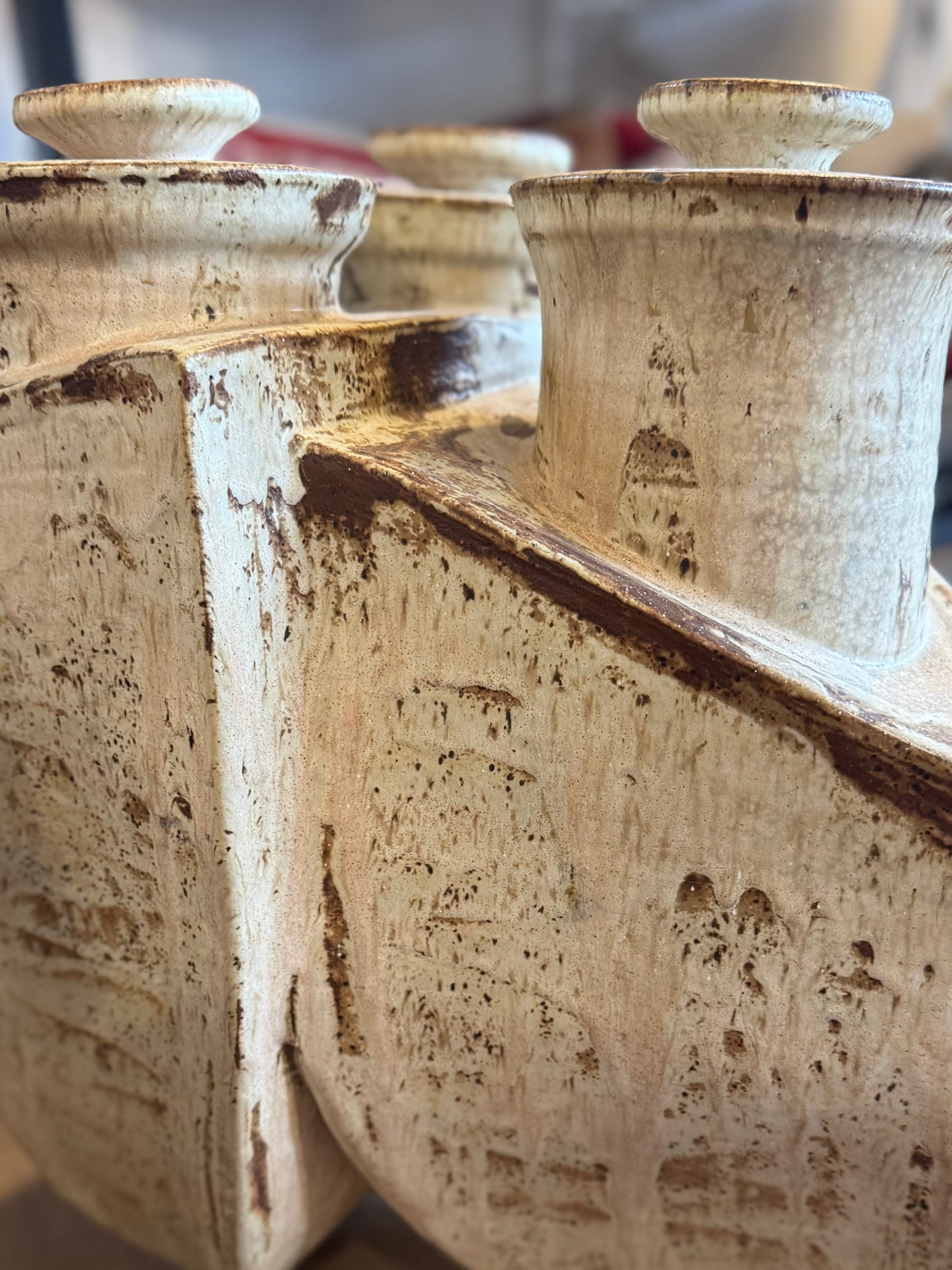 esc. MCM Geometric Slab Pottery Sculpture