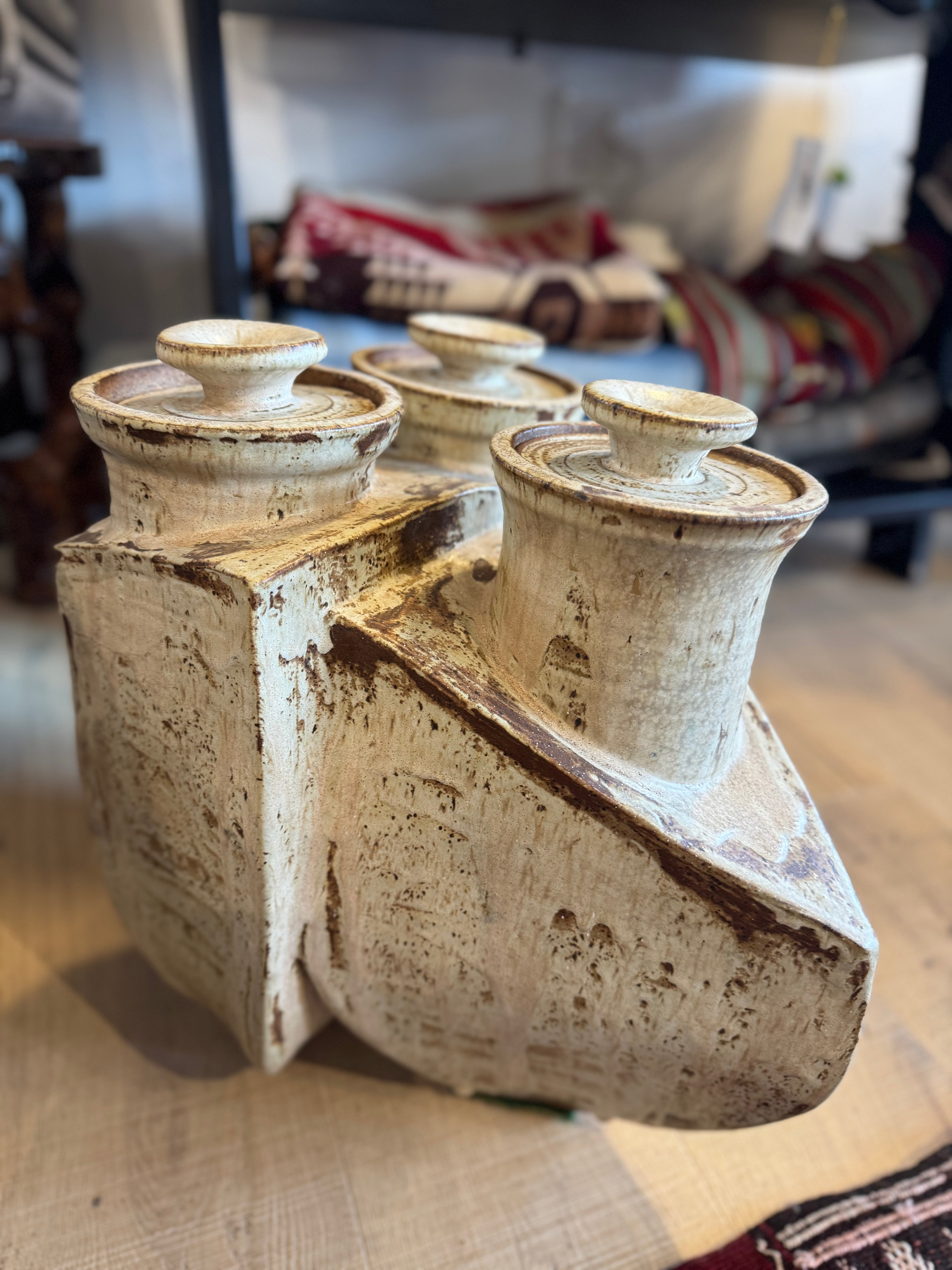 esc. MCM Geometric Slab Pottery Sculpture