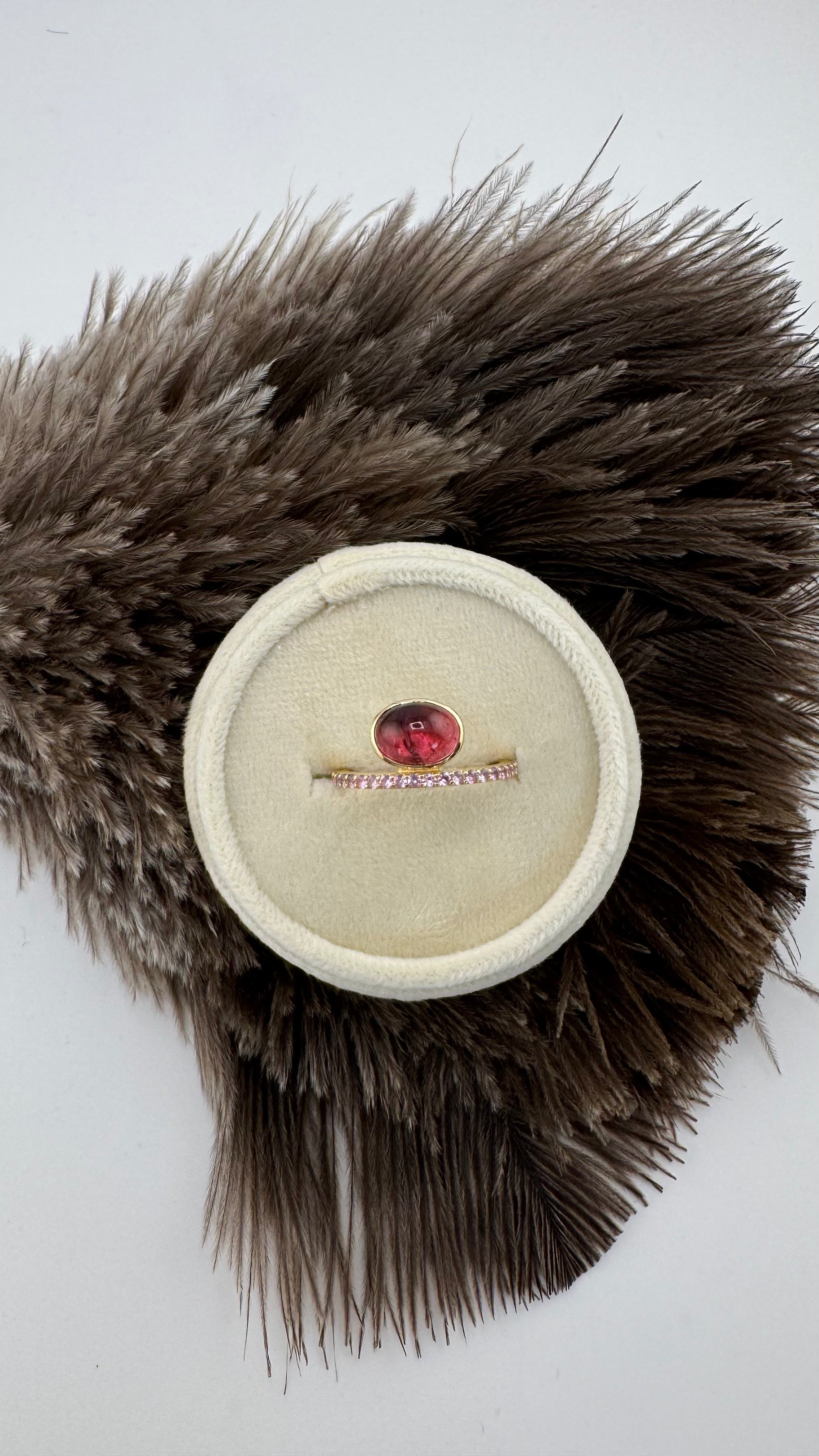 Pink Tourmaline + Pink Sapphire Ring by Carla Morrison