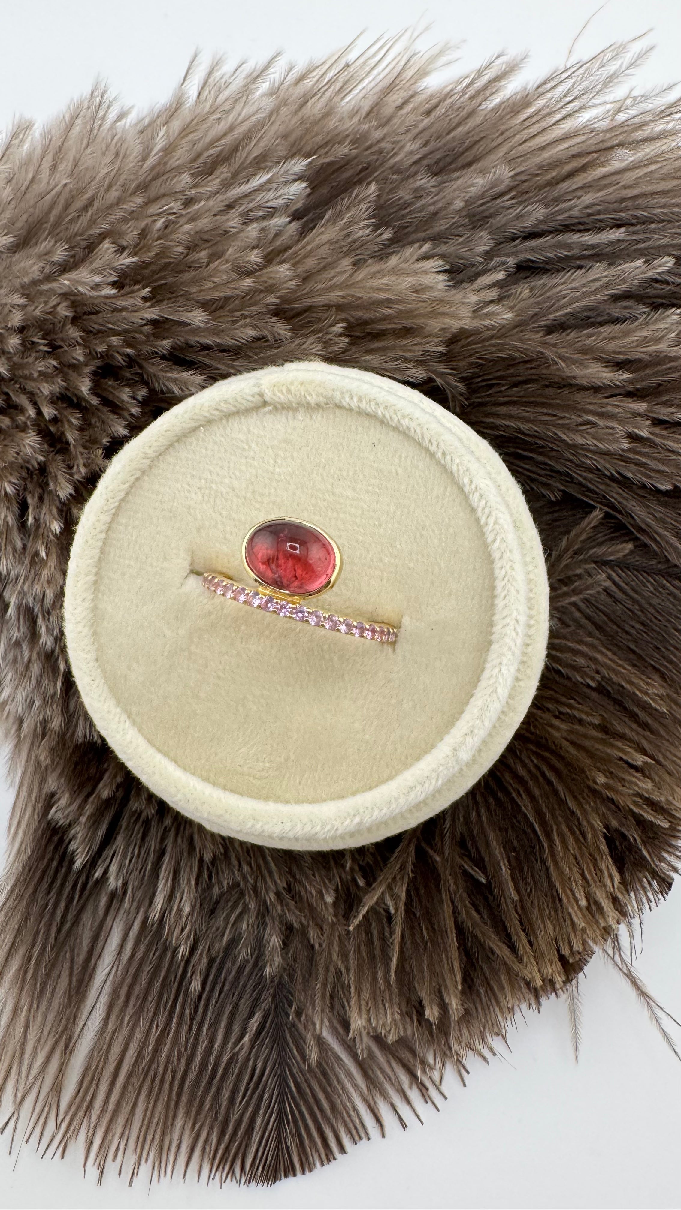Pink Tourmaline + Pink Sapphire Ring by Carla Morrison