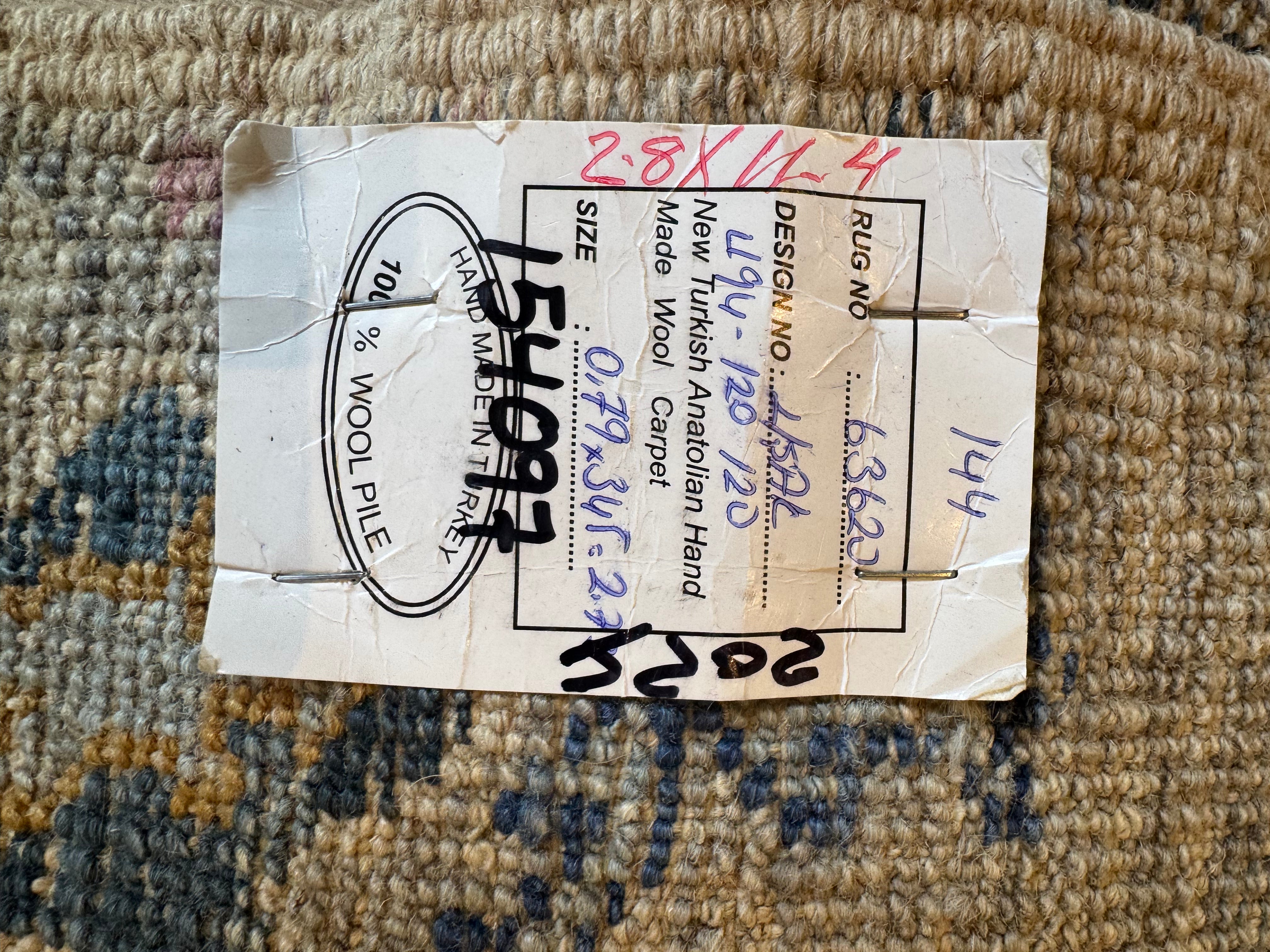 Turkish Angora Ushak Runner 2.8x11.4