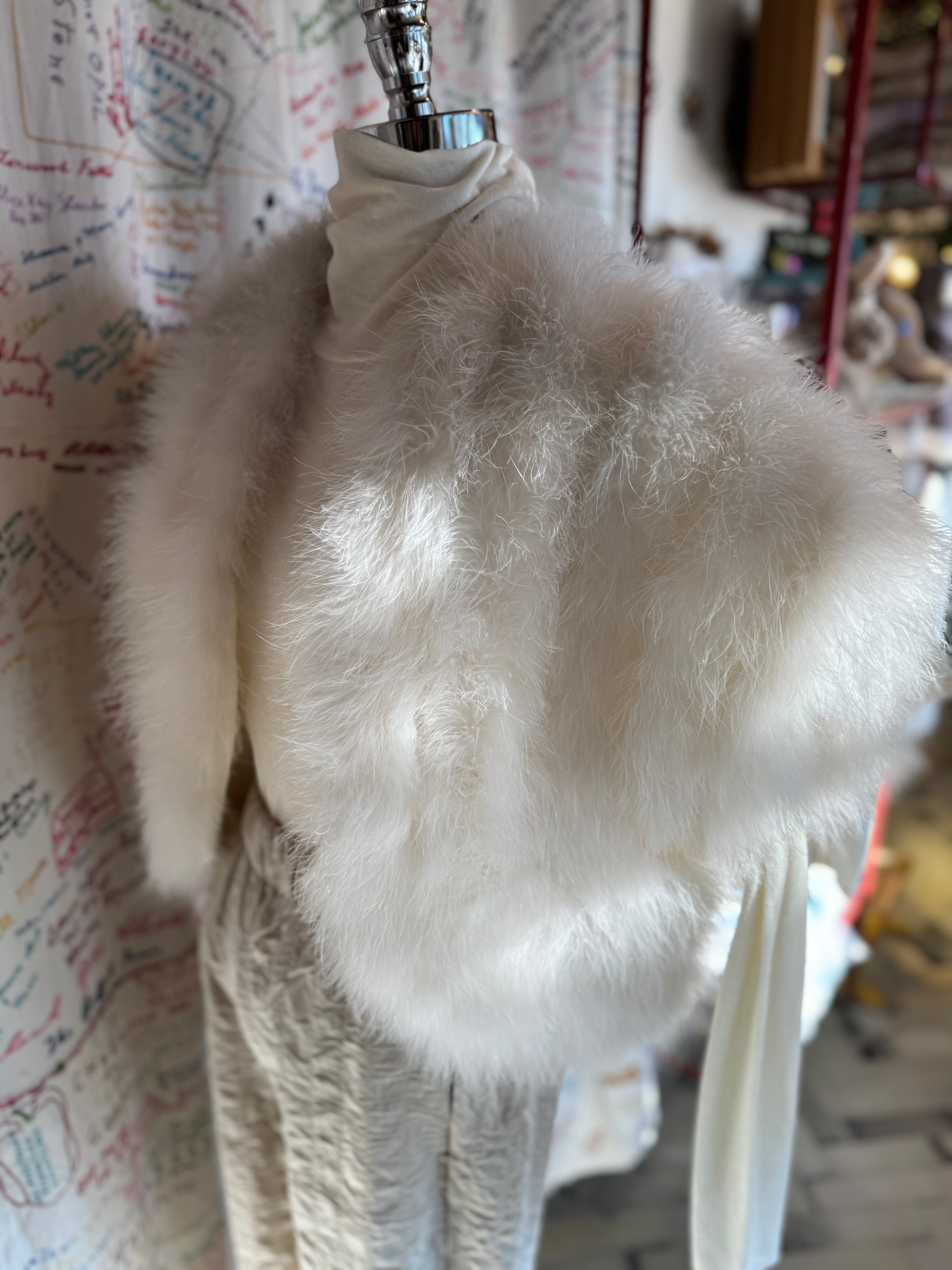 esc. Marabou Feather Bolero Jacket 70's