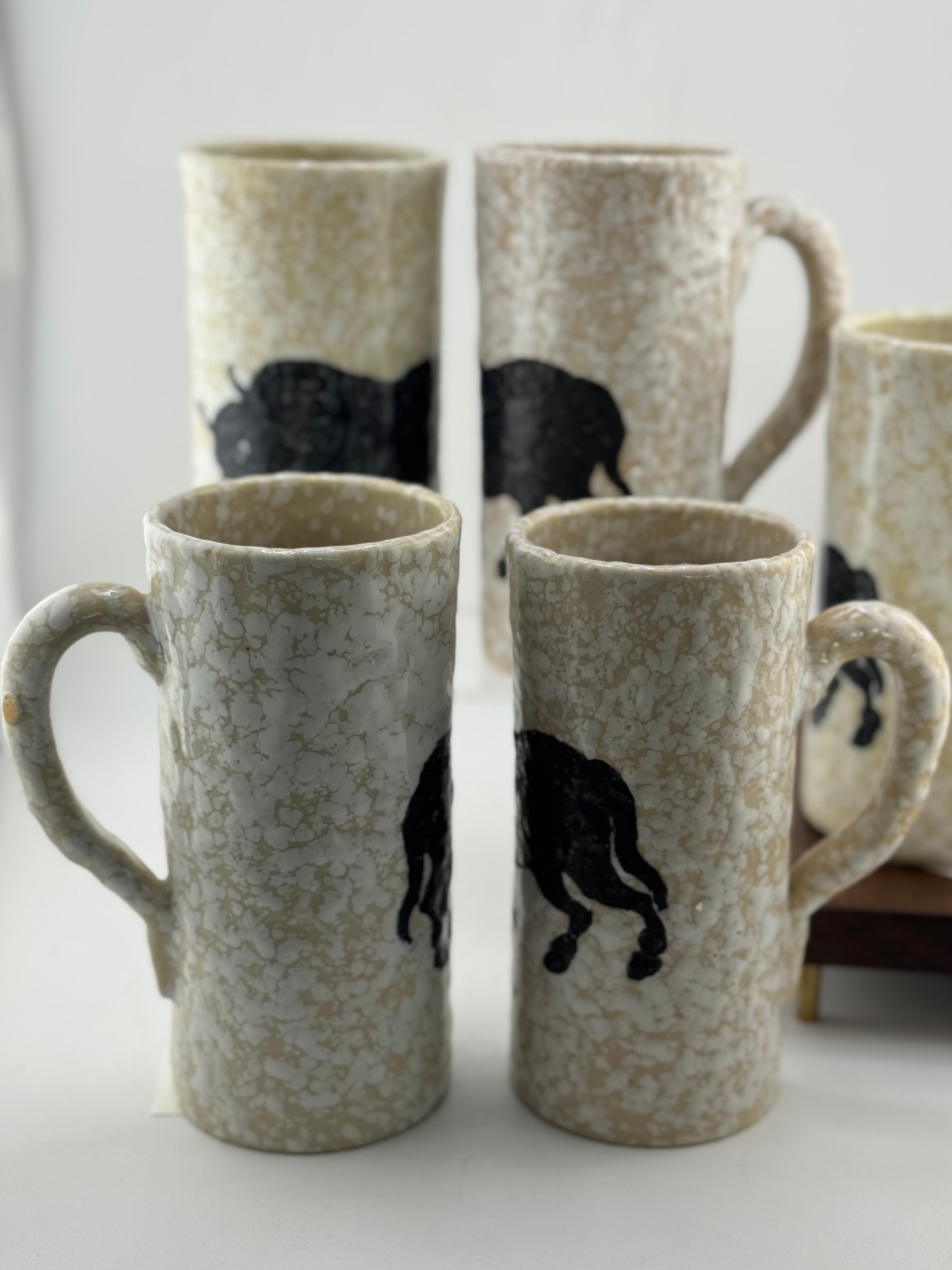 MCM Hand Painted Spanish Bull Mug Arzobispo Toledo, Spain