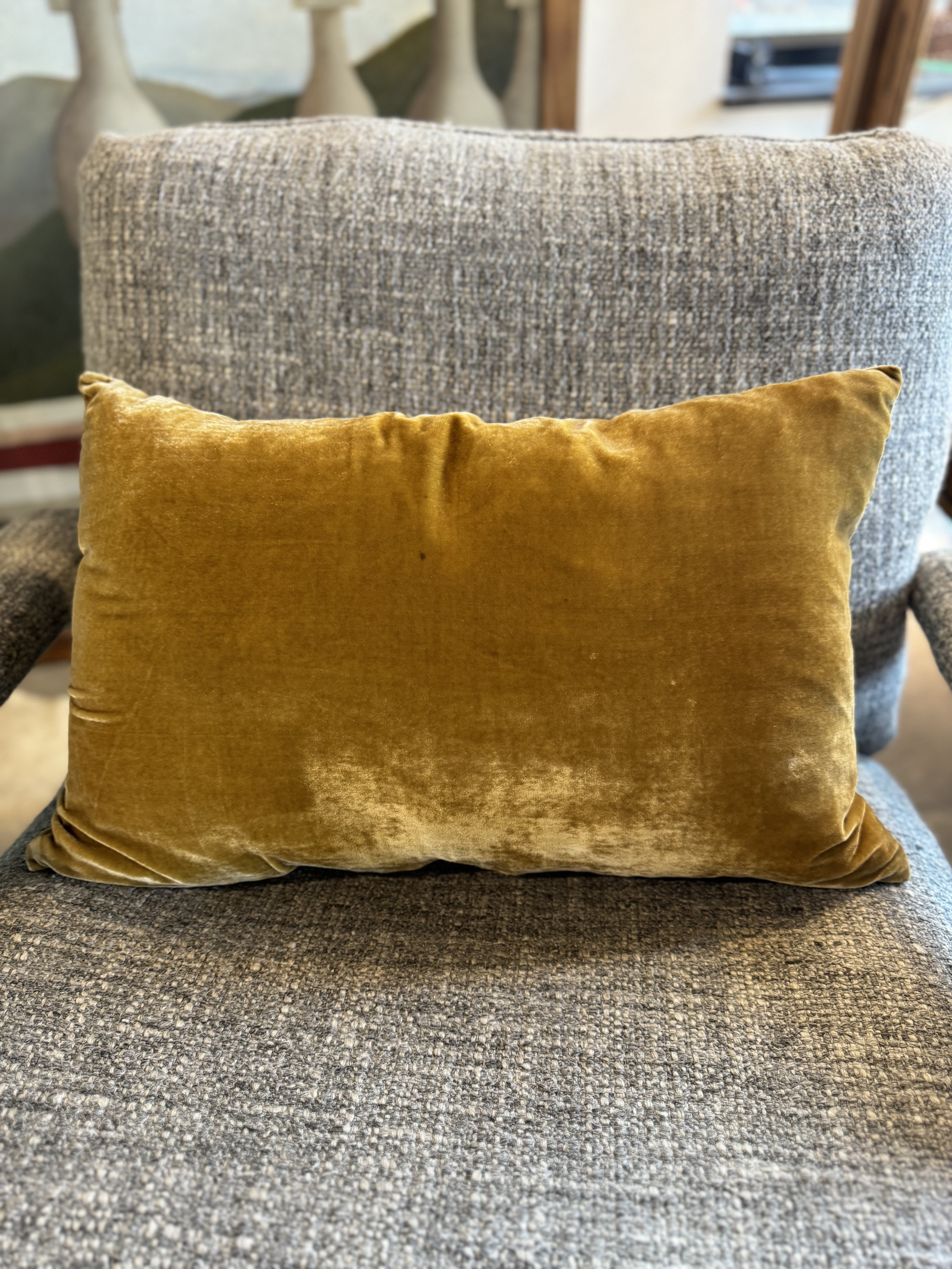 Natural Osage Wood Dyed Olive Green Pillows