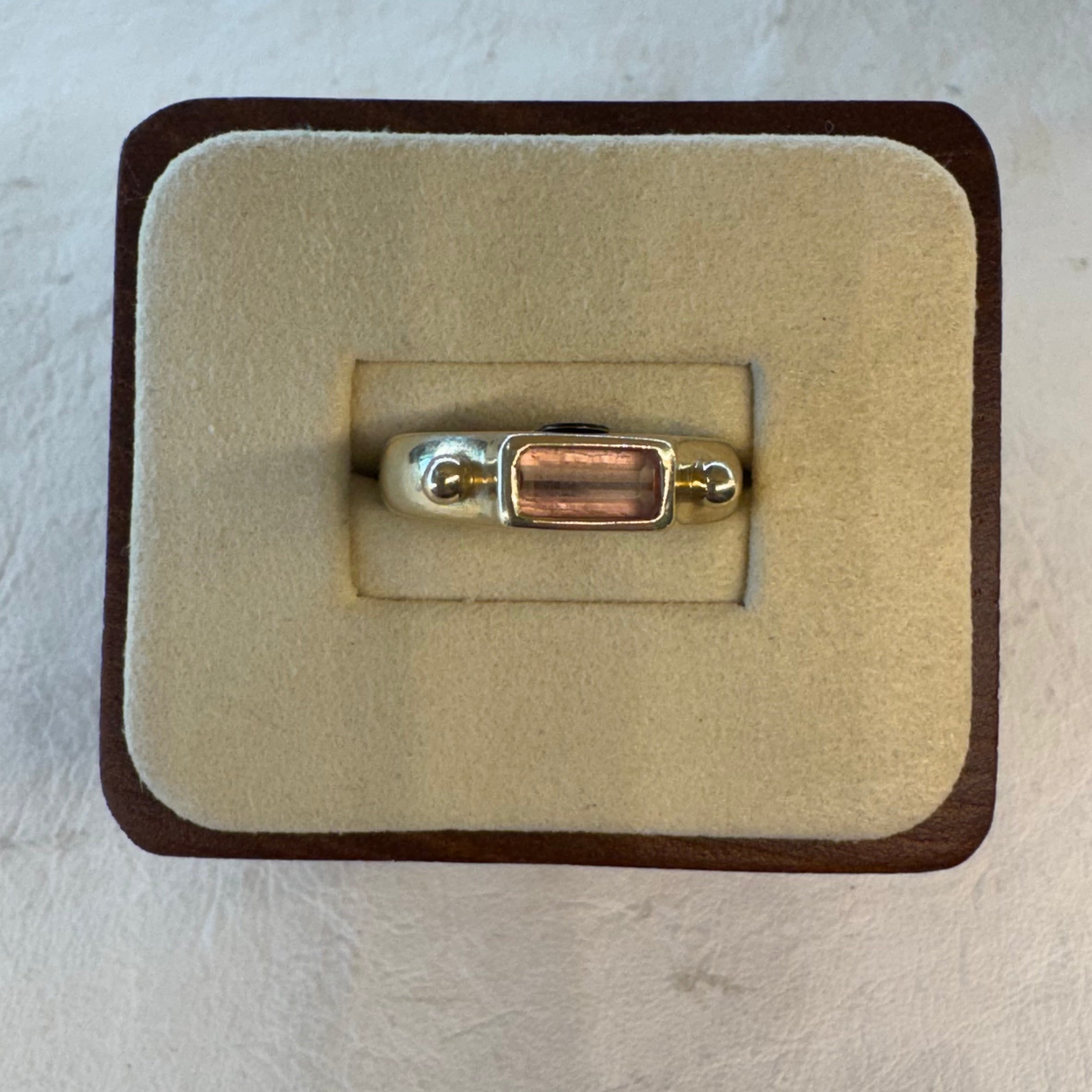 Mitra Ring w/ Imperial Topaz 10k gold by Elise Estelle
