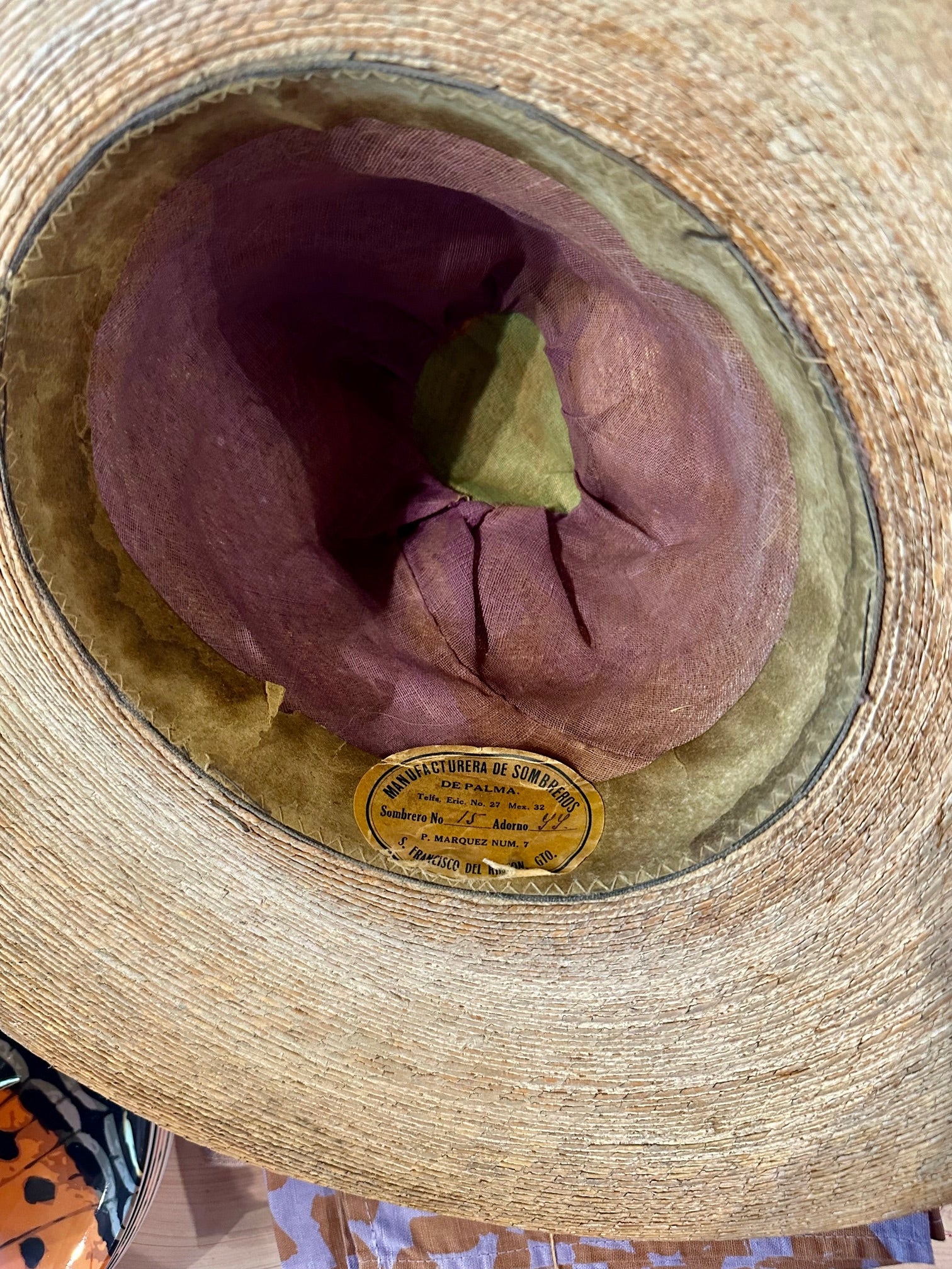 Early 1930's Sombrero with Carved Leather Band