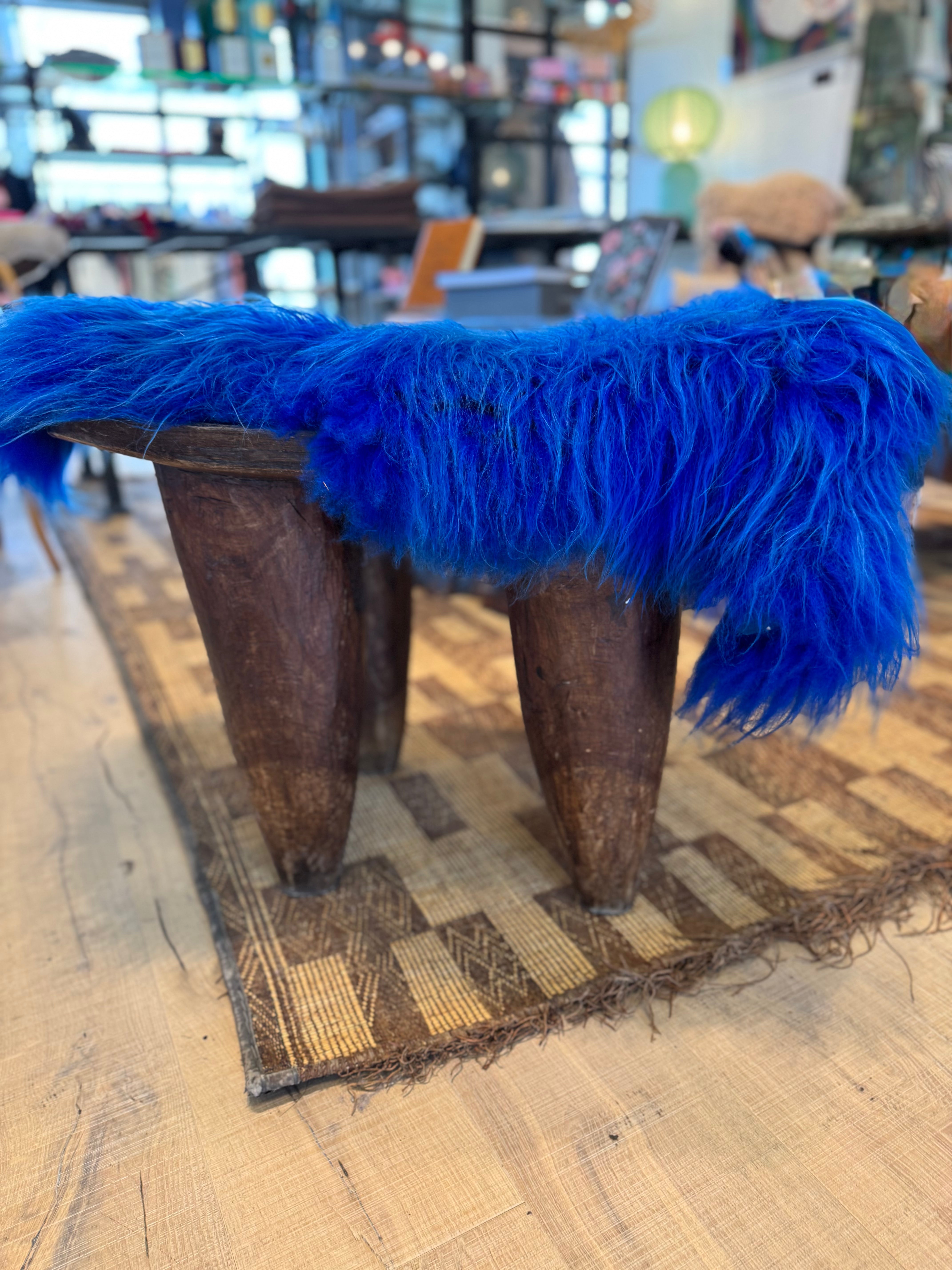 African Carved Wood Senufo Table