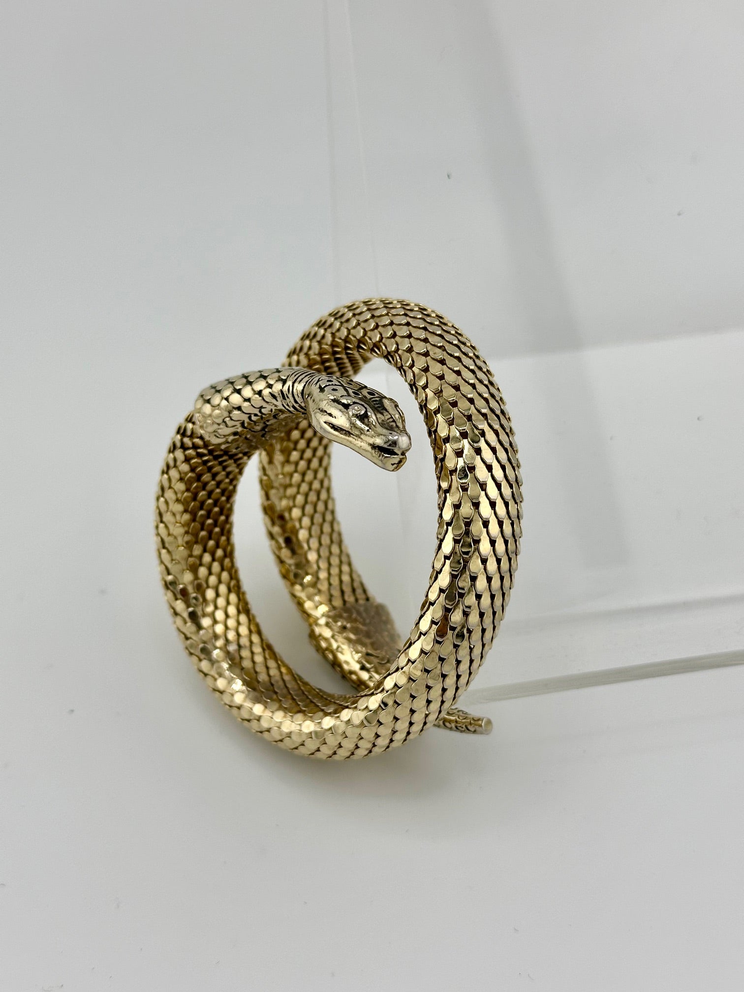 Vintage Whiting & Davis Serpentine Snake Wrap Bracelet