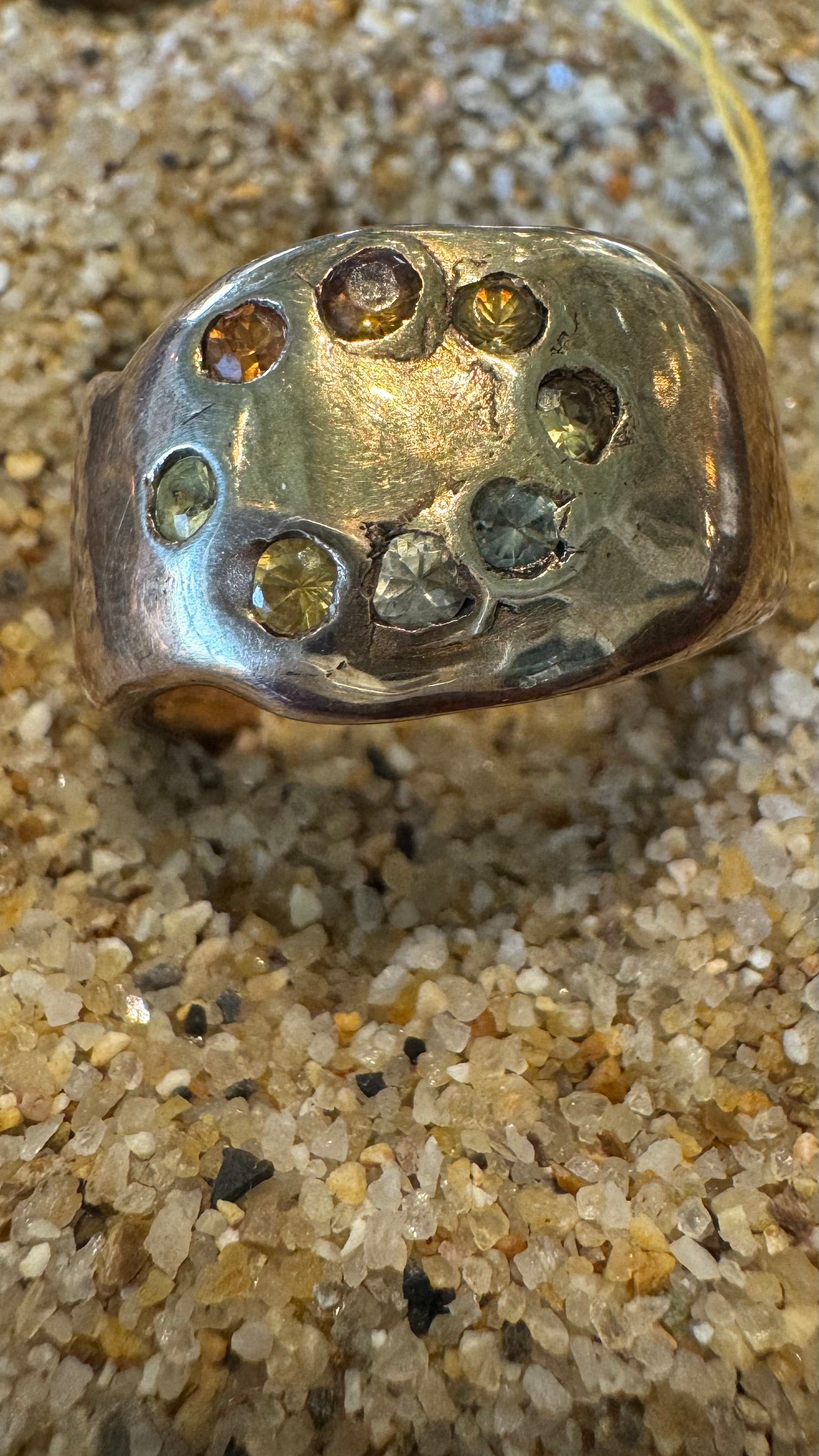 Parti Sapphire Bronze Ring by Carina Schott
