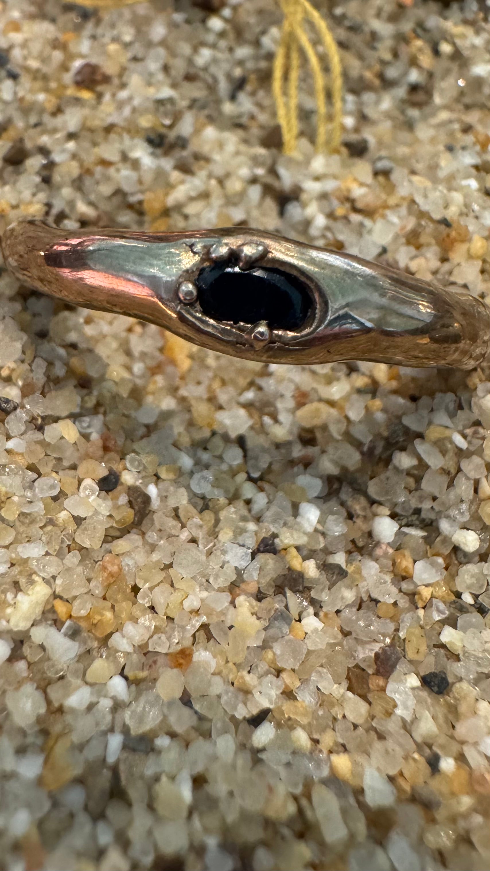 Oval Sapphire Bronze Ring by Carina Schott