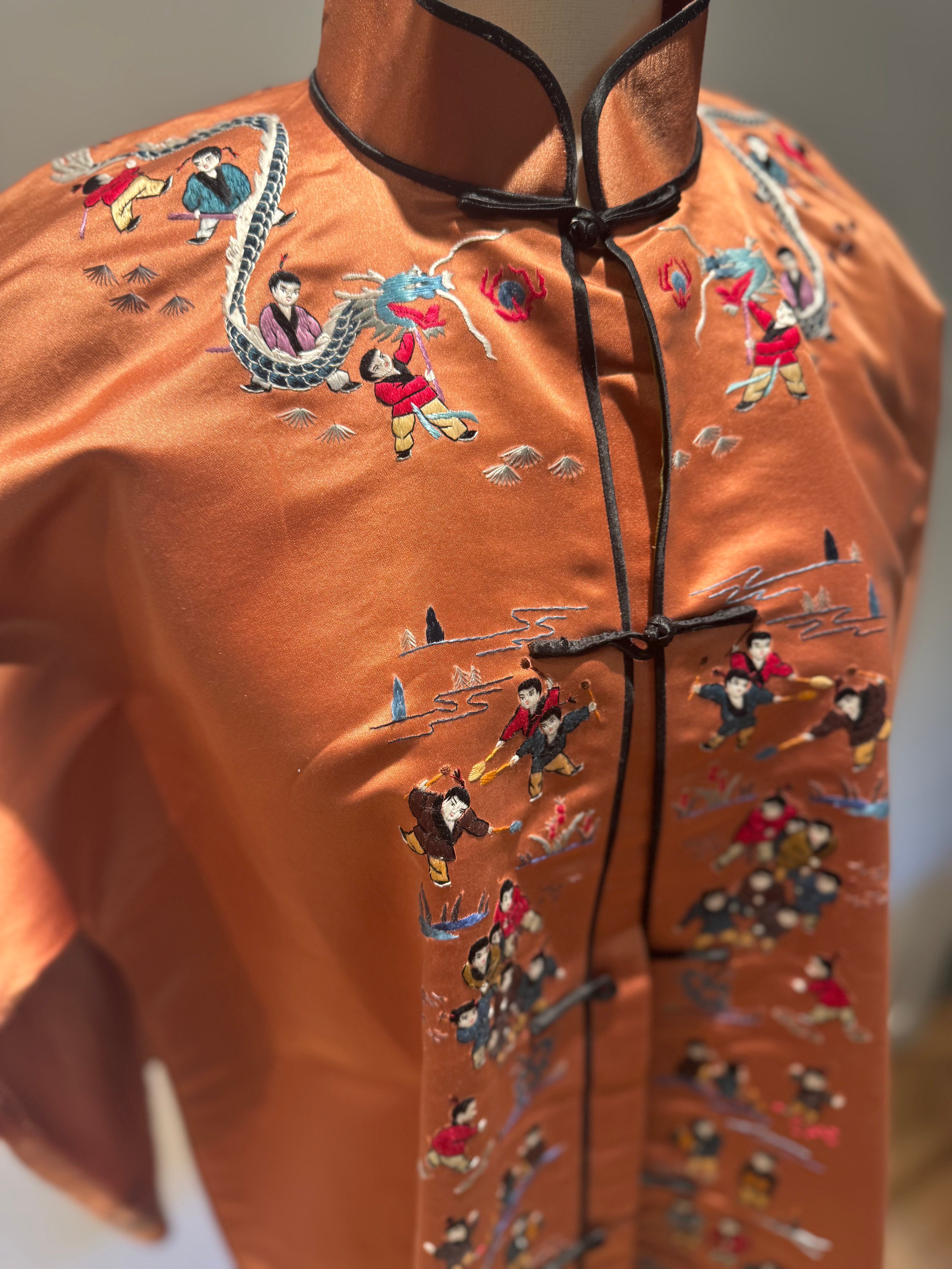 Bronze Silk Embroidered Jacket