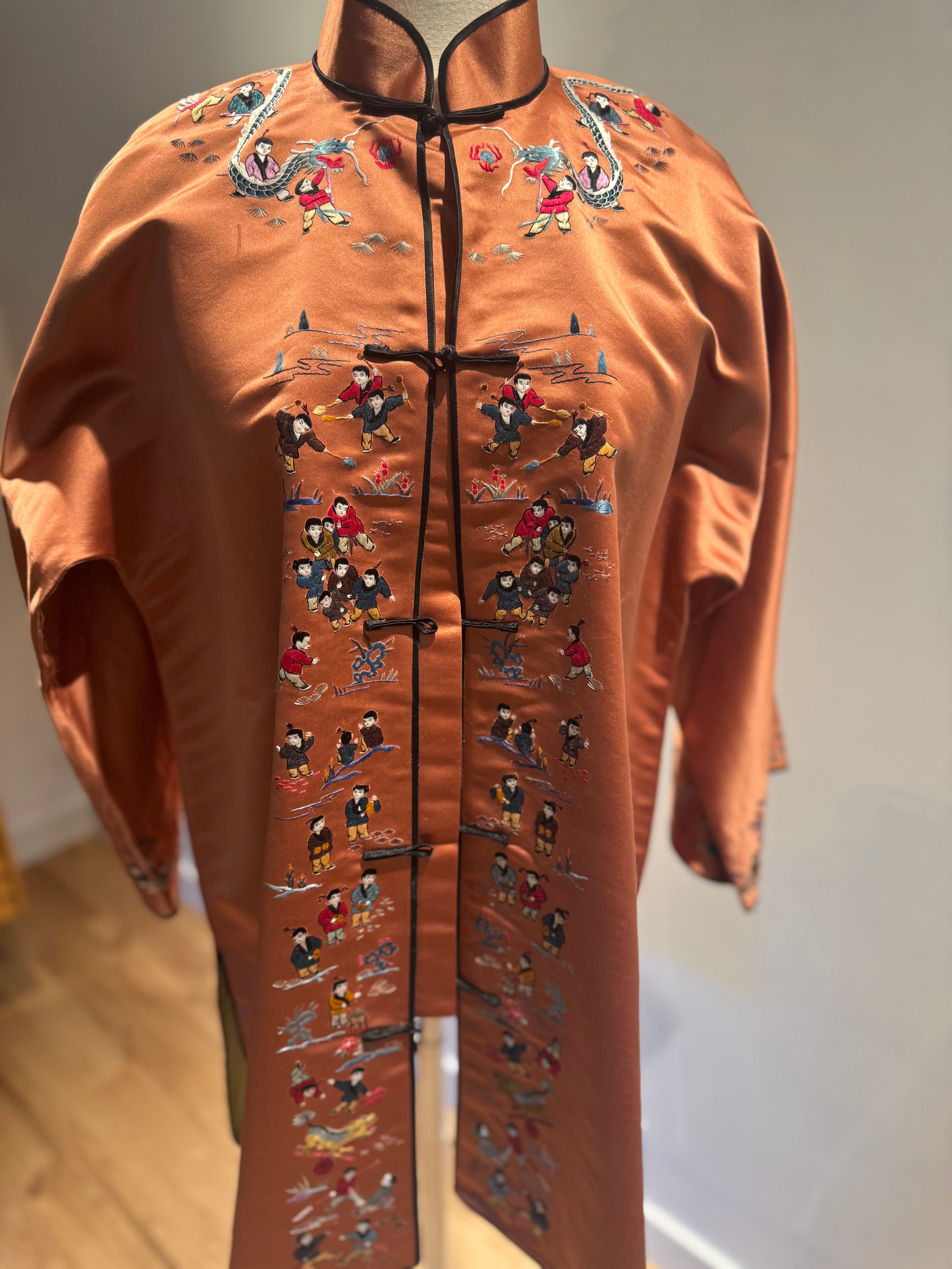Bronze Silk Embroidered Jacket