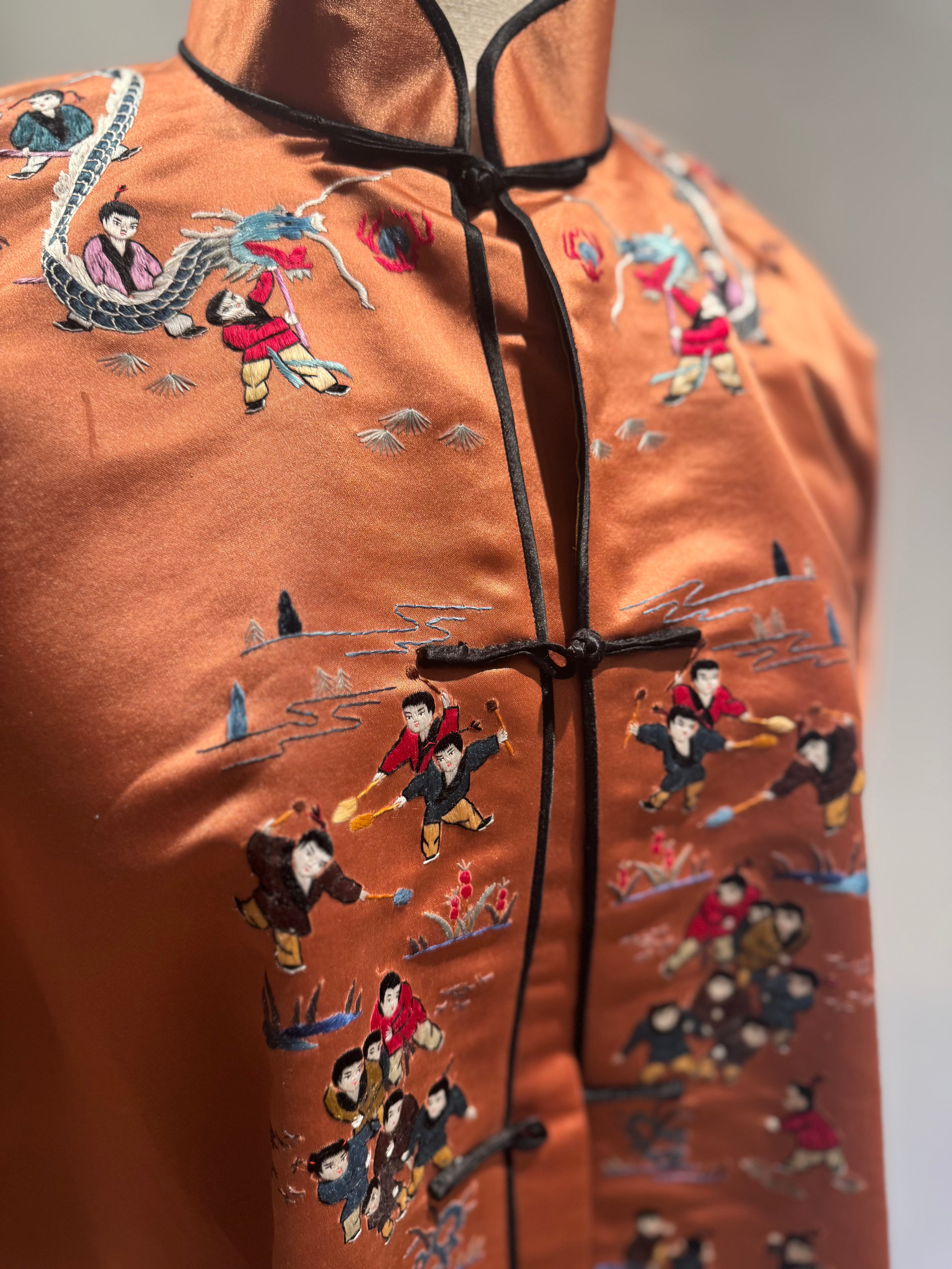 Bronze Silk Embroidered Jacket