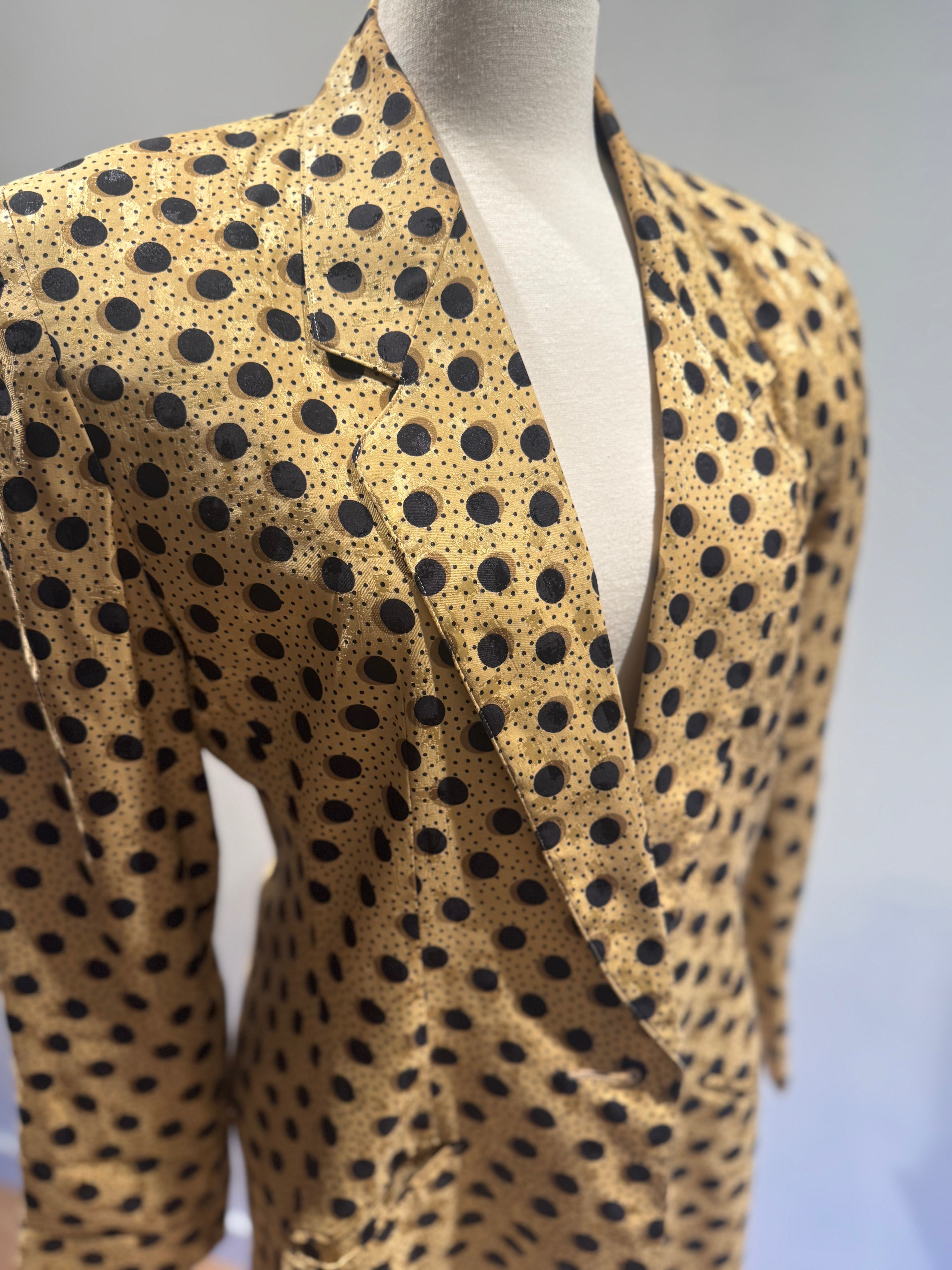 Anne Klein Polka Dot Silk Blazer