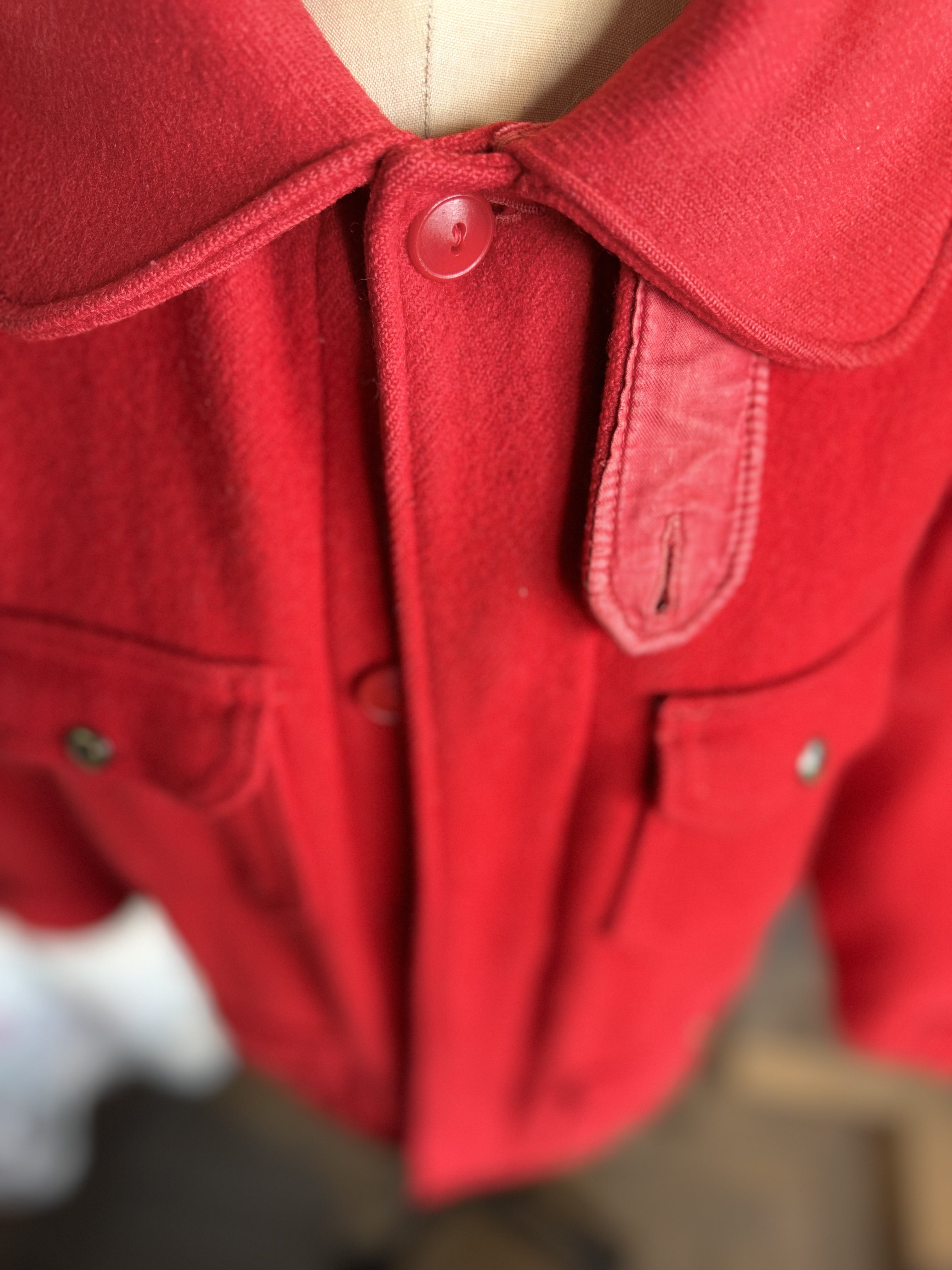 esc. Woolrich Vintage Mackinaw Red Hunting Jacket