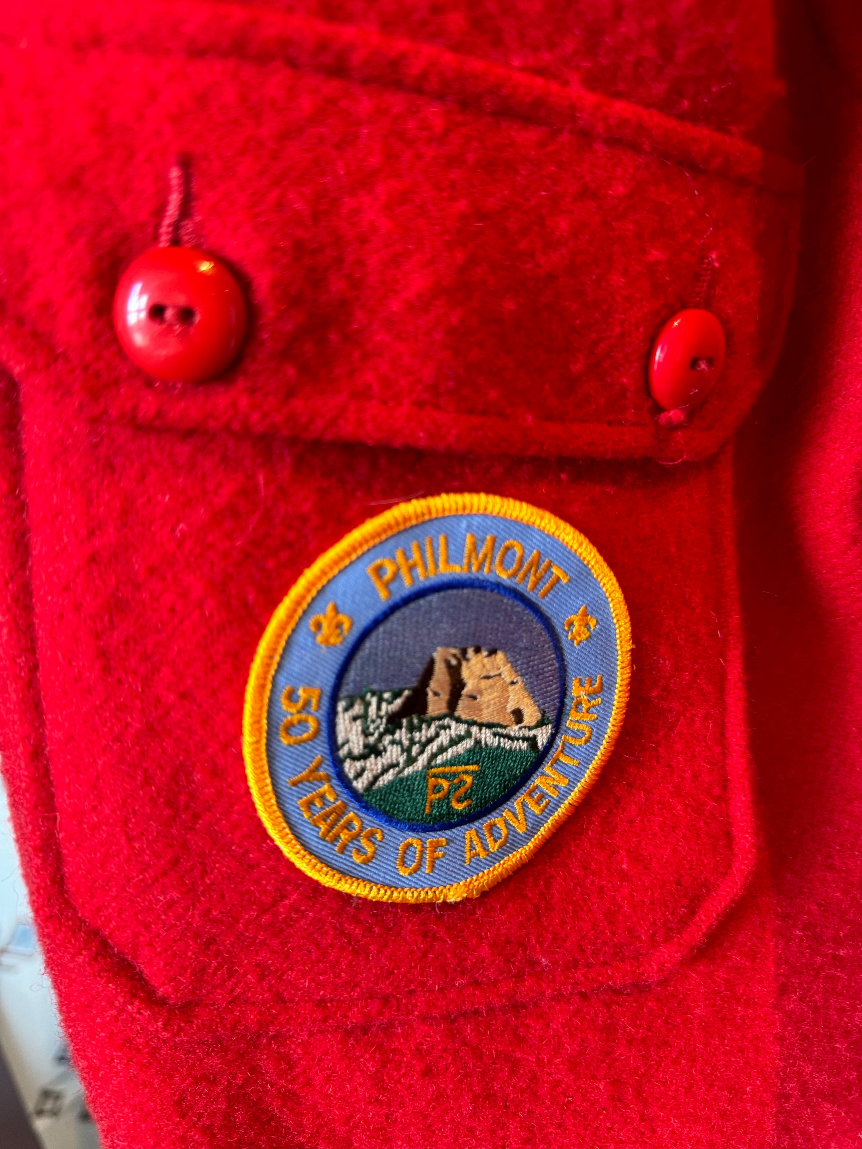 esc. Red Wool Philmont Bull Boy Scout Official jacket