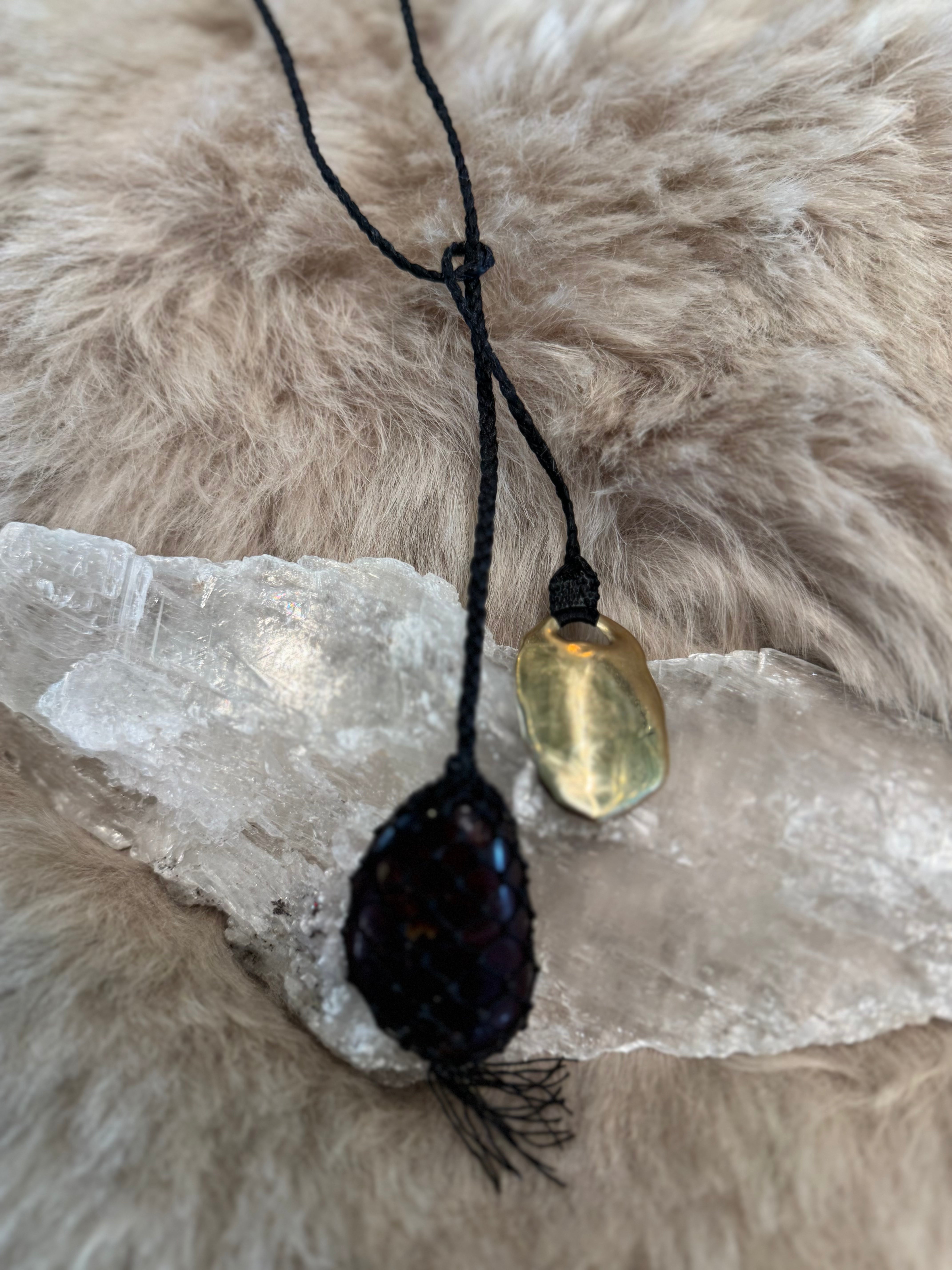 Amber + Bronze Casting Bolo by Carina Schott