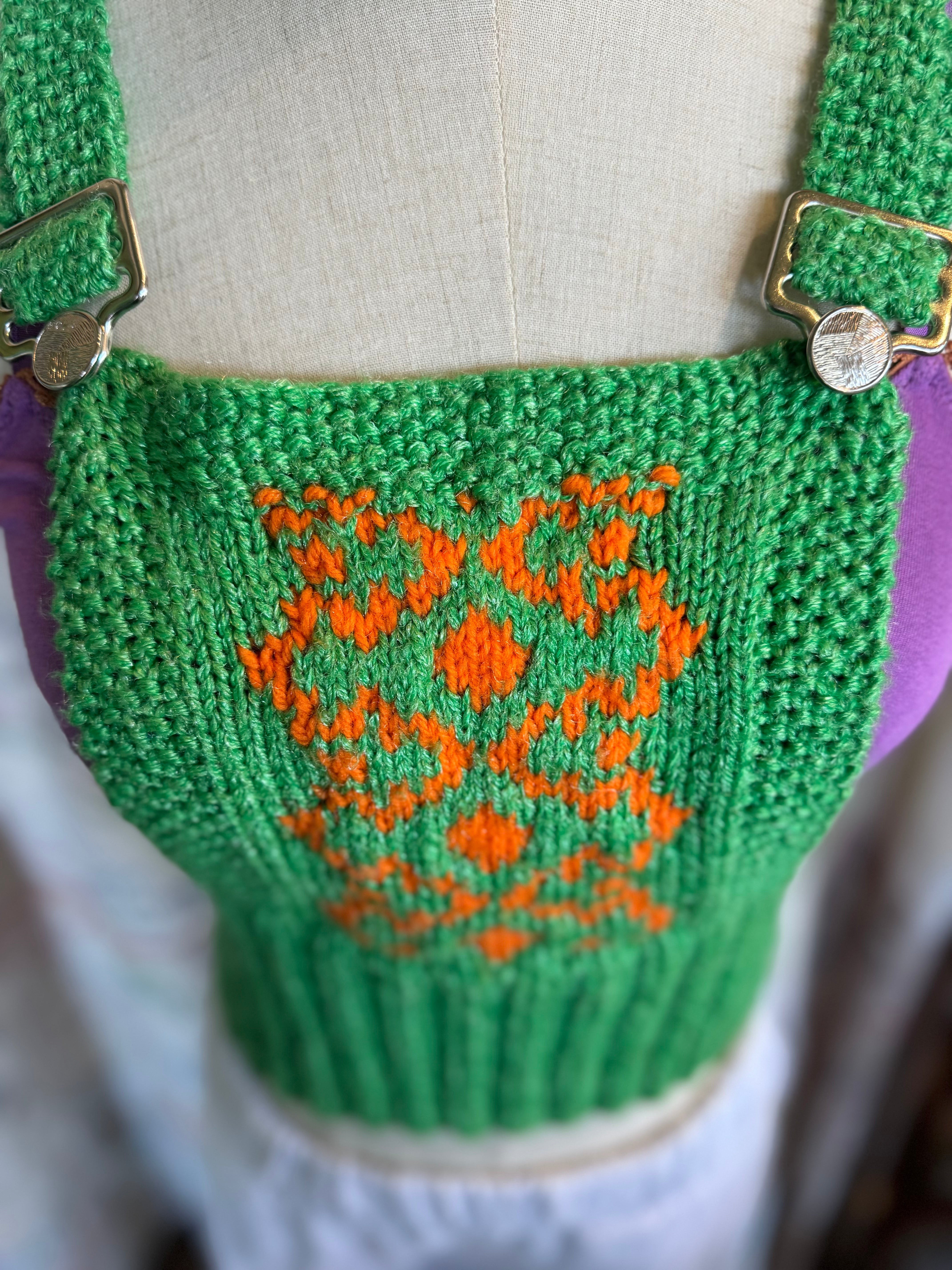 Knitted Halter Overall Top