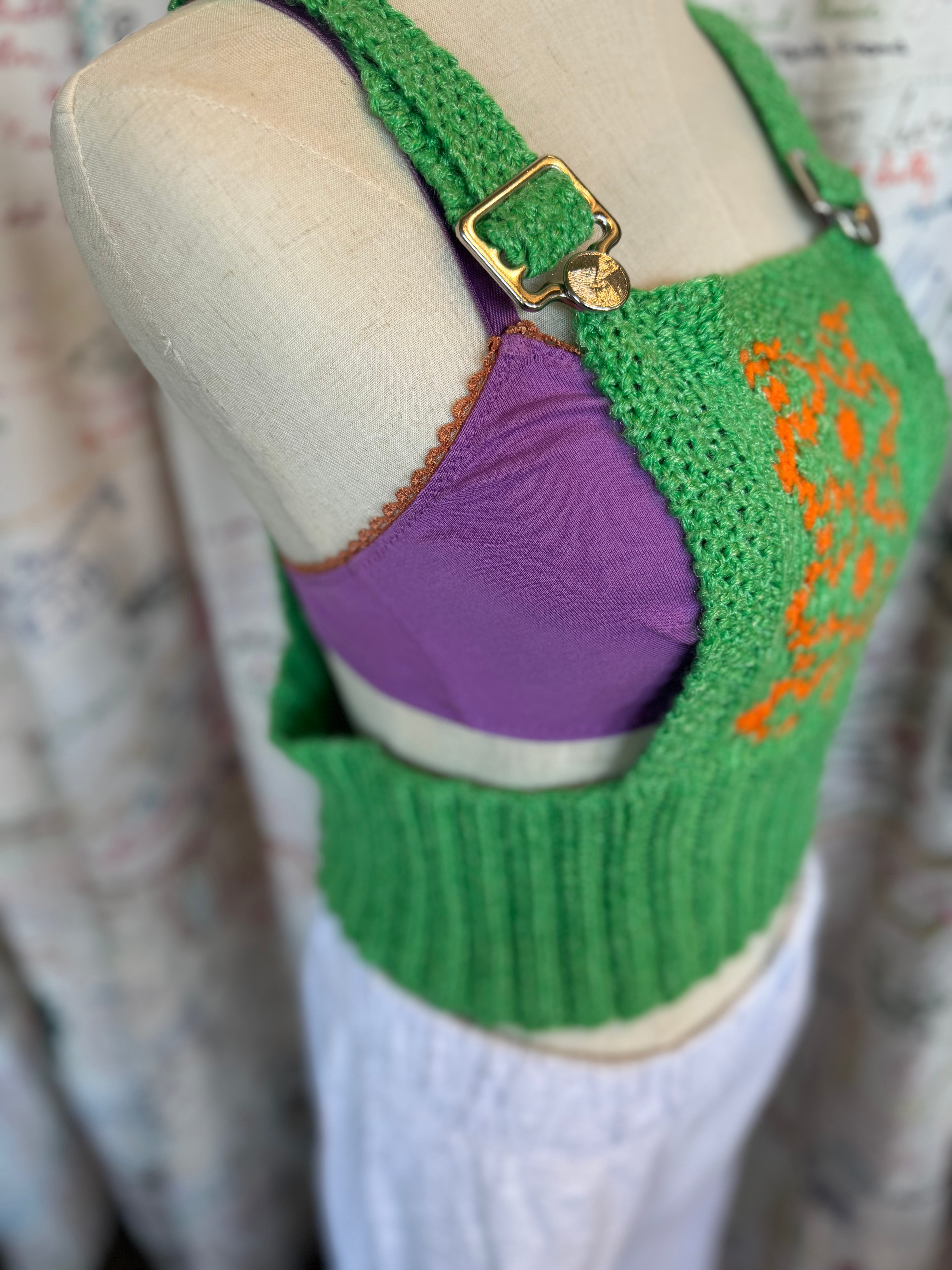 Knitted Halter Overall Top