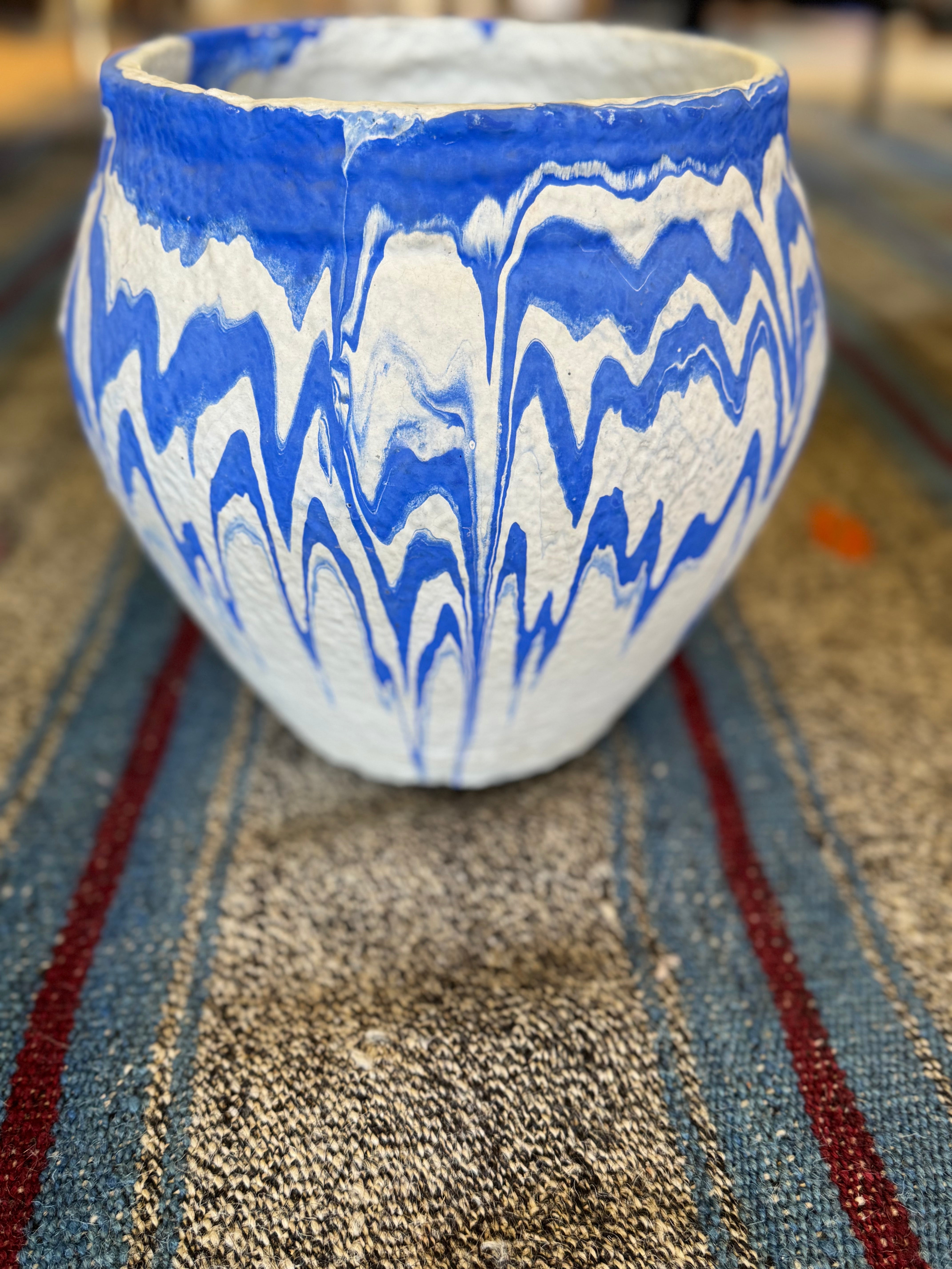Ozark Roadside Art Pottery| Cobalt Swirl
