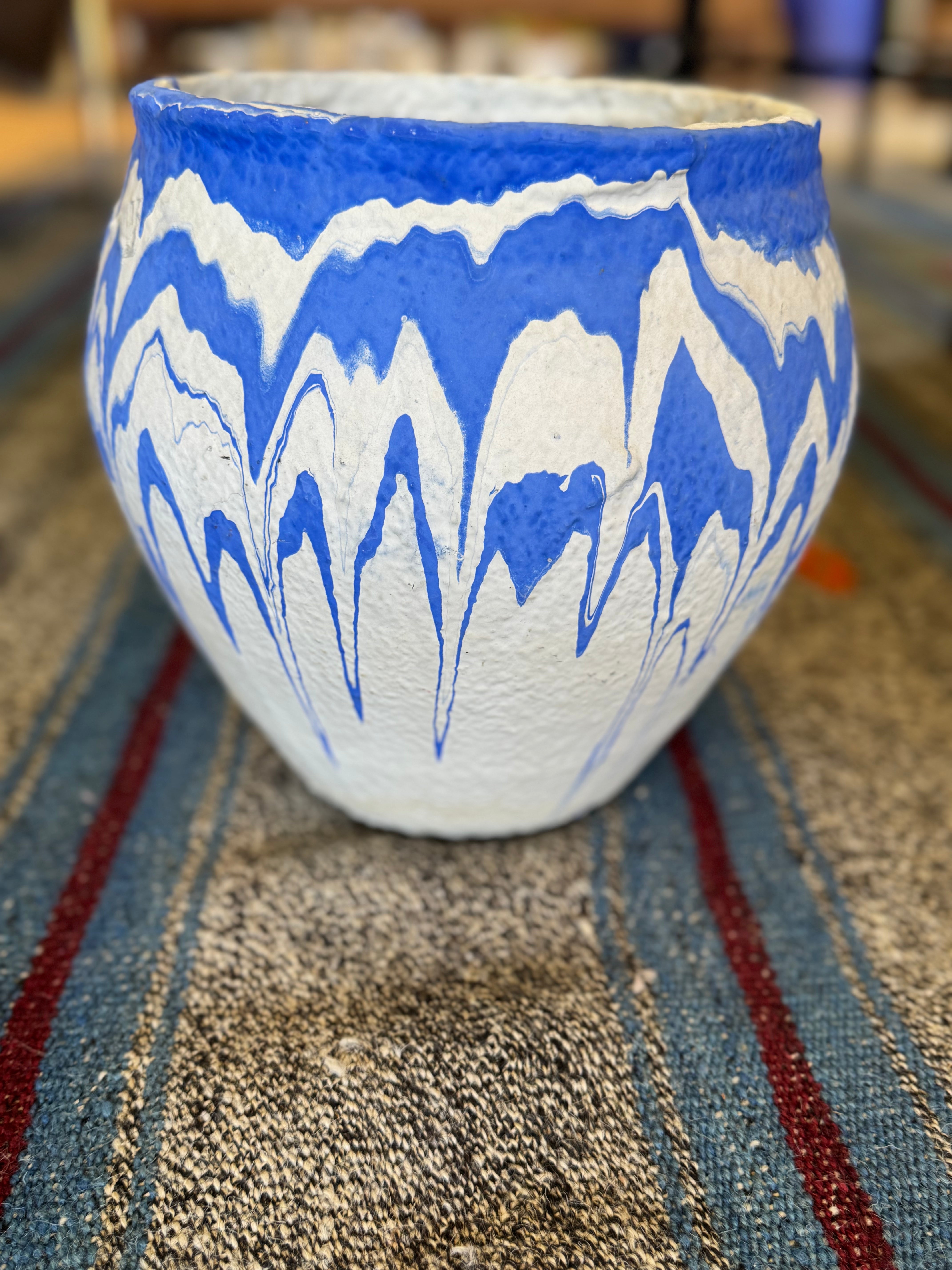 Ozark Roadside Art Pottery| Cobalt Swirl