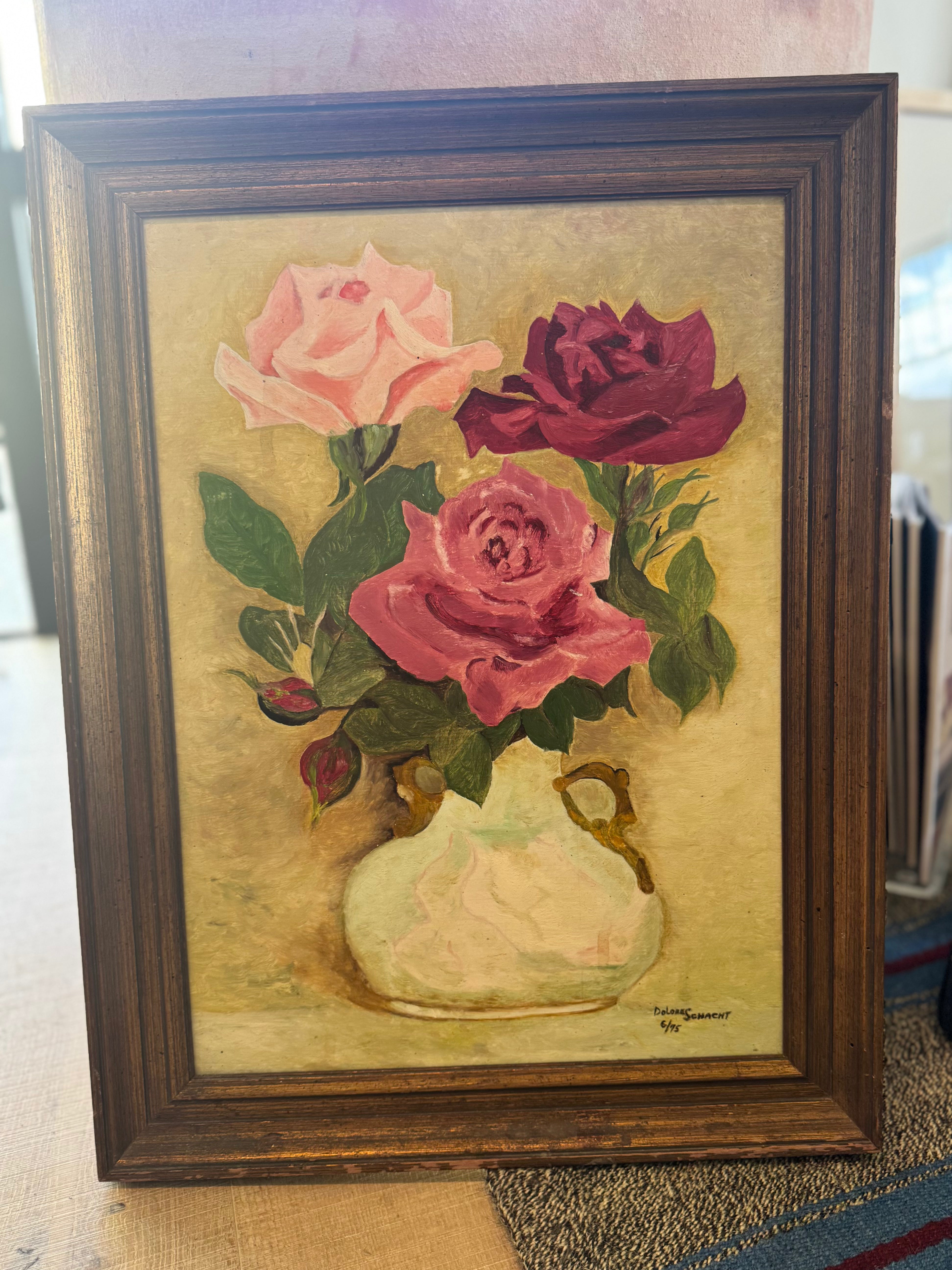 Rose Trio Oil Painting