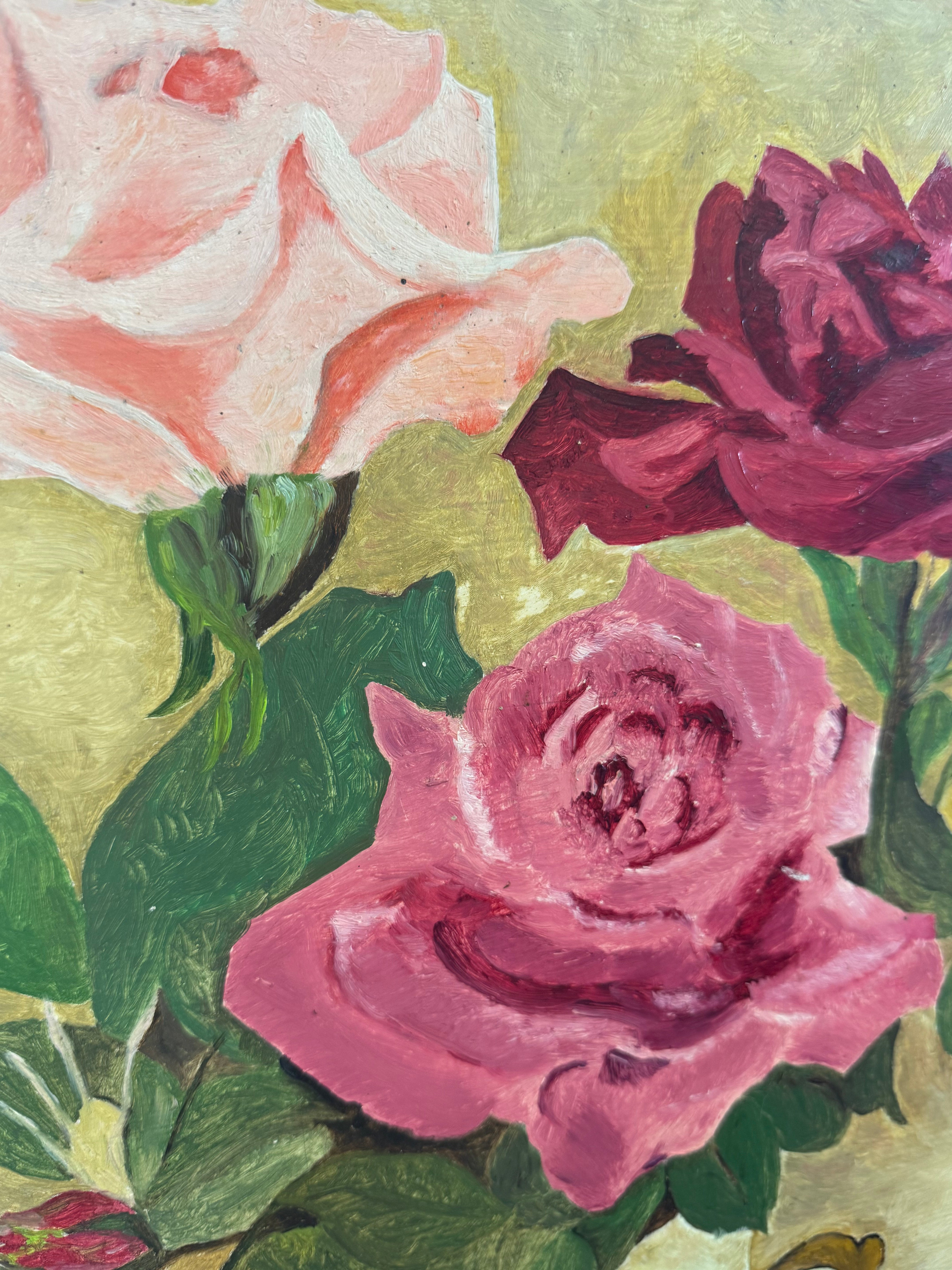 Rose Trio Oil Painting
