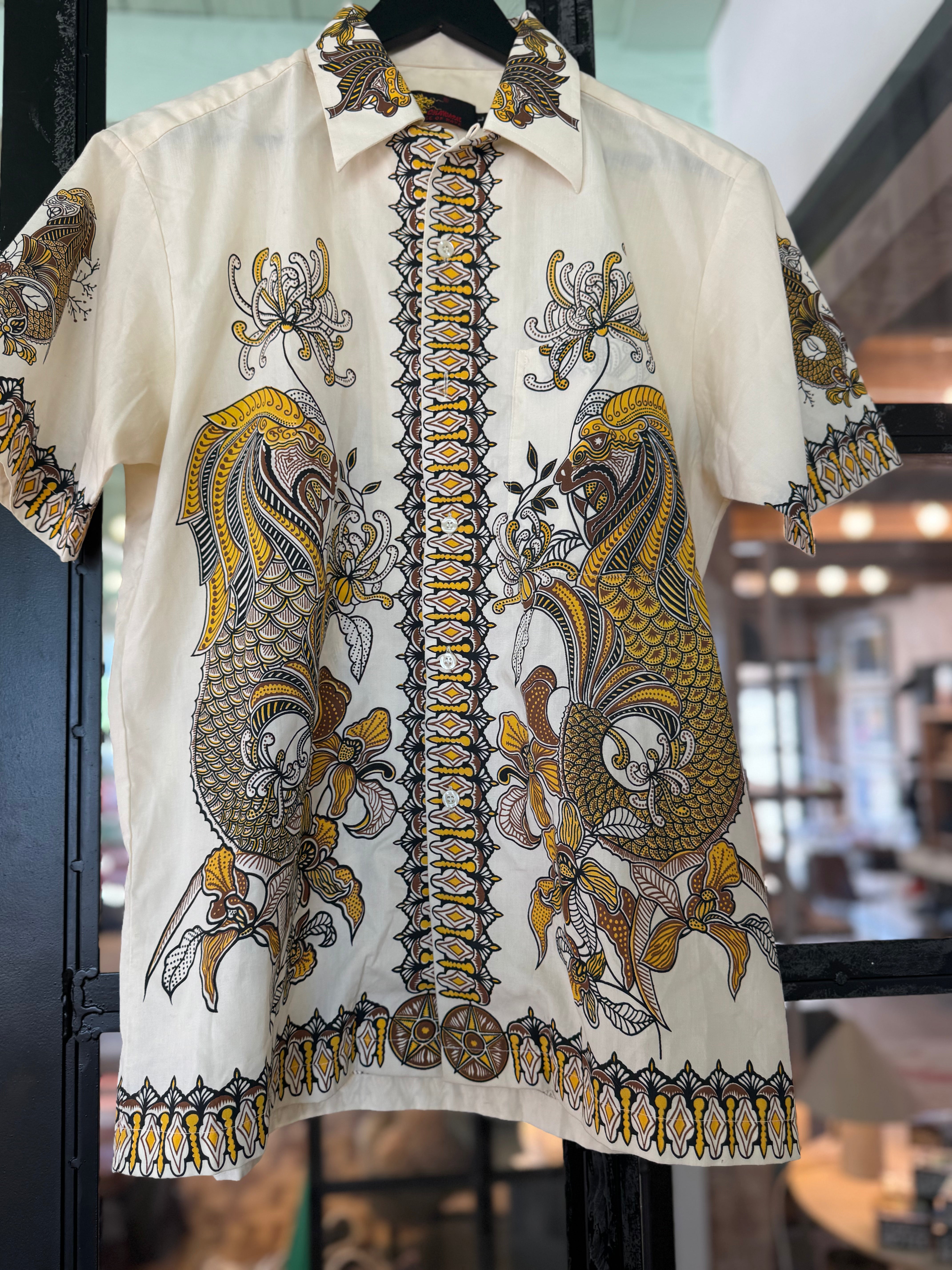 Batik Twin Dragon Camp Shirt