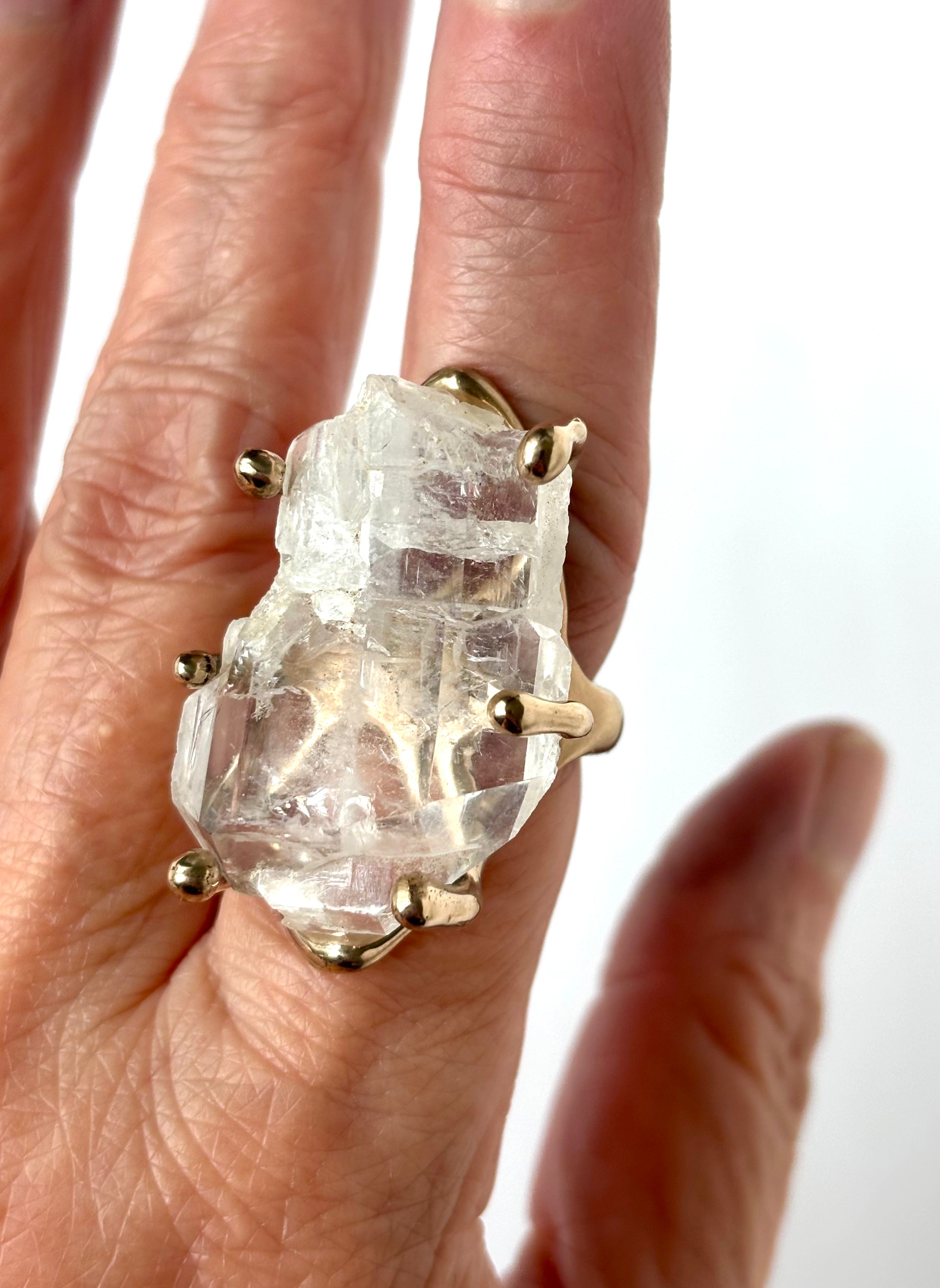 Topaz Bronze Frame Ring by Carina Schott