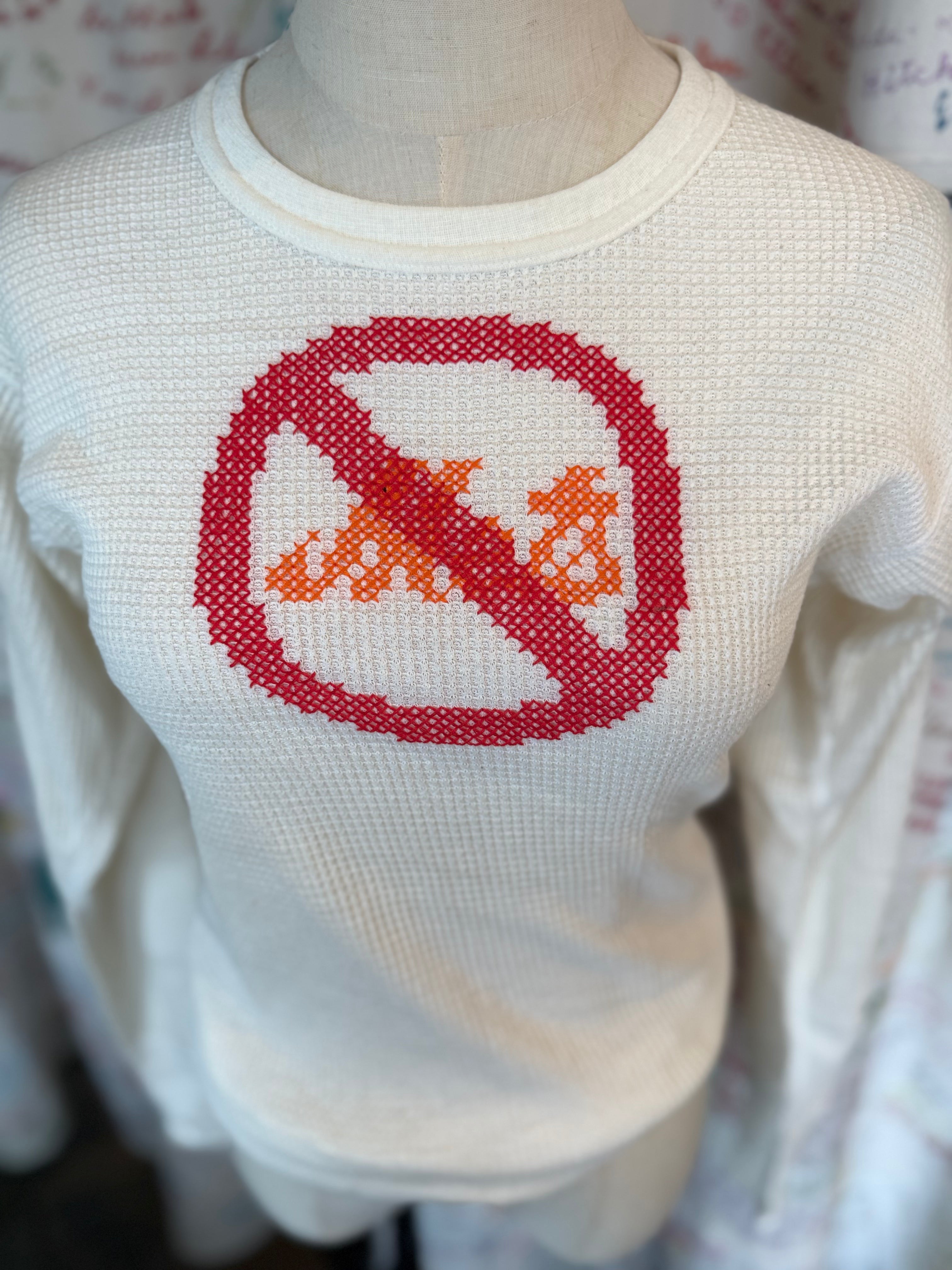 No Mets Cross Stitch Thermal