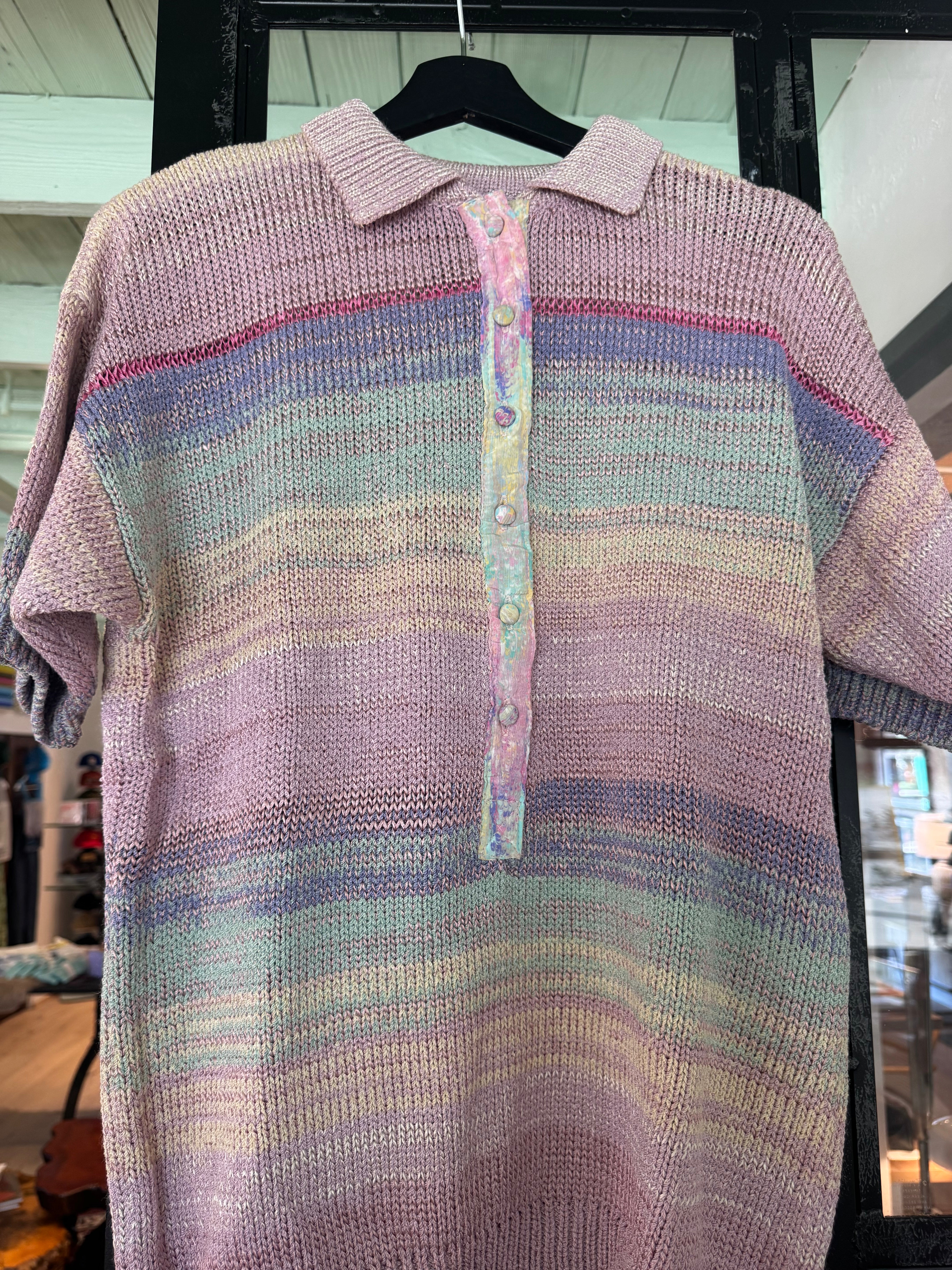 Ann Wi Pastel Sweater 80's